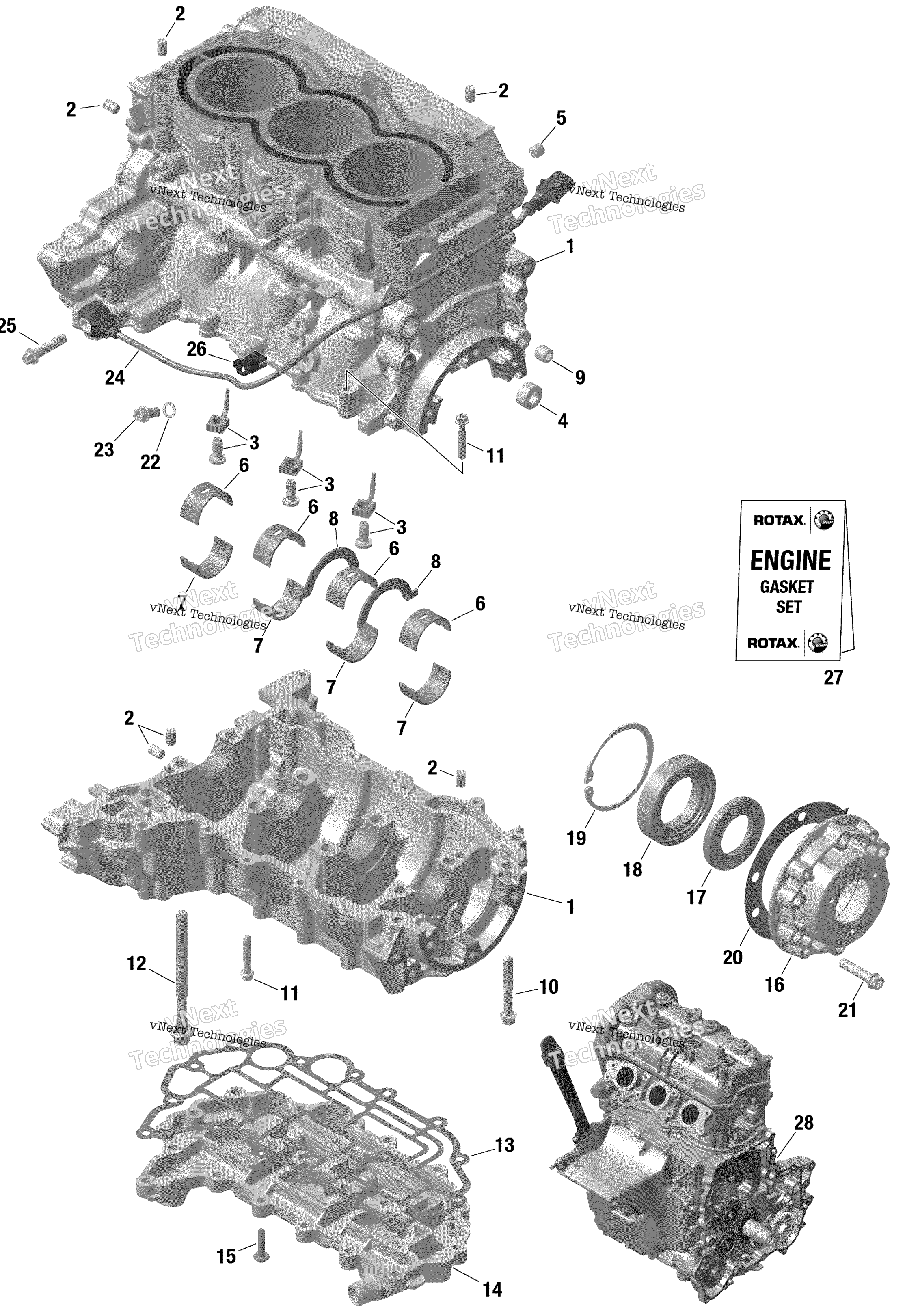 Rotax Crankcase Turbo Turbo R