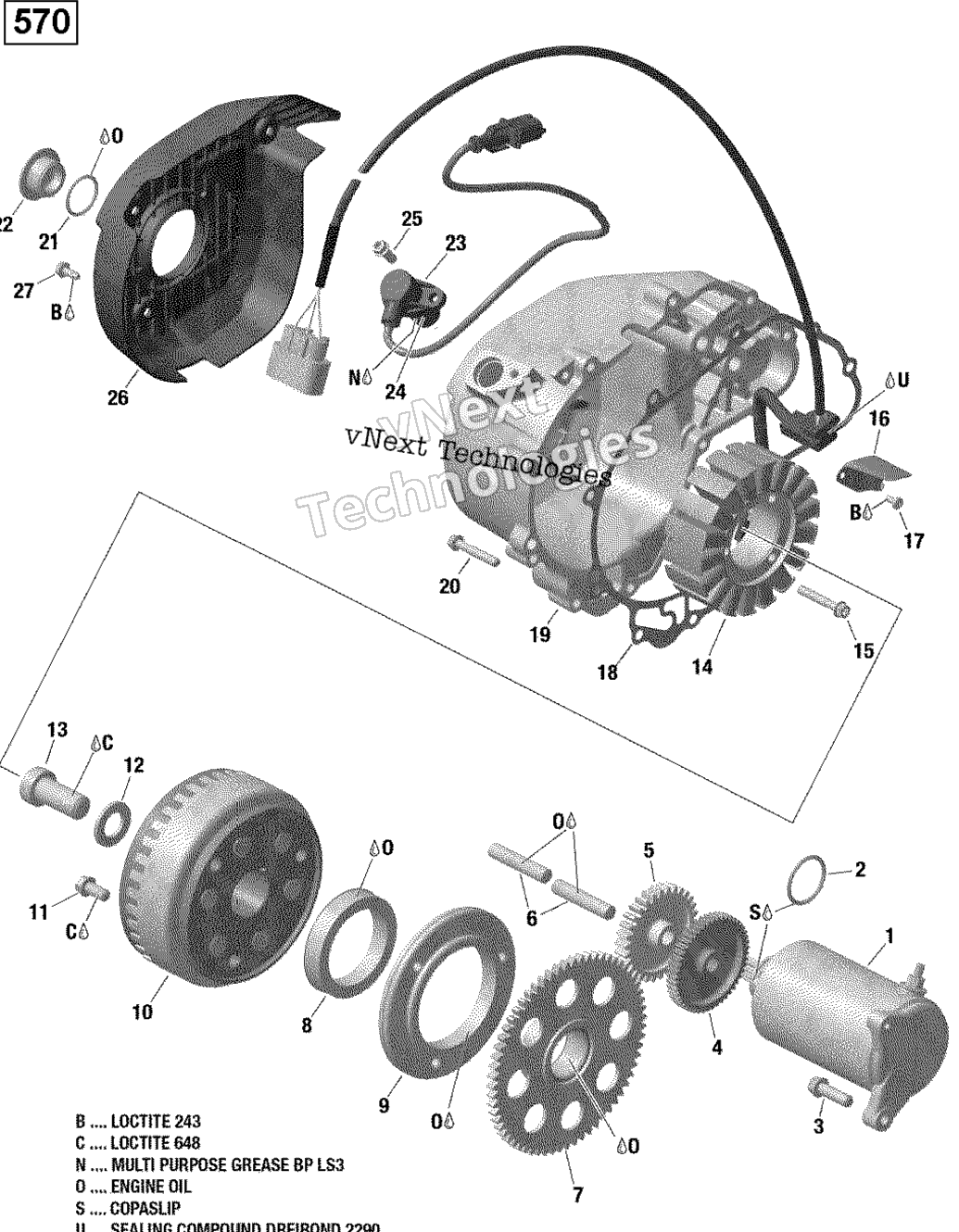 Магнето And Electric Starter - 570 Efi (Outlander)