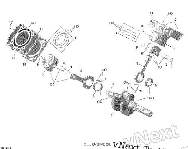 Коленчатый вал And Pistons - 650 Efi