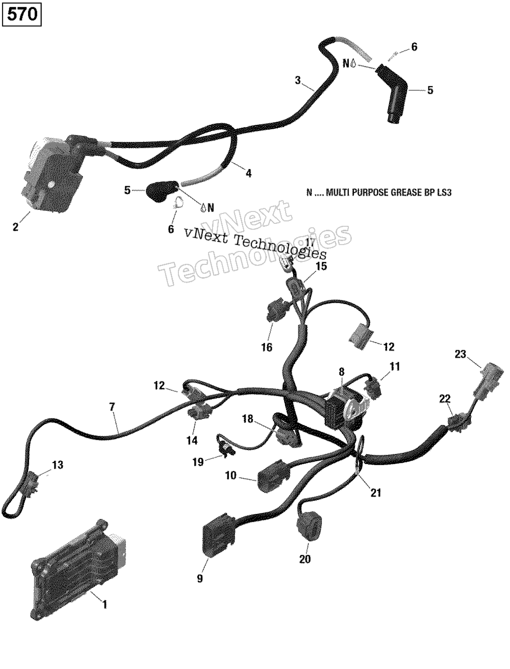Двигатель Harness And Electronic Module - 570 Efi (Package Pro)