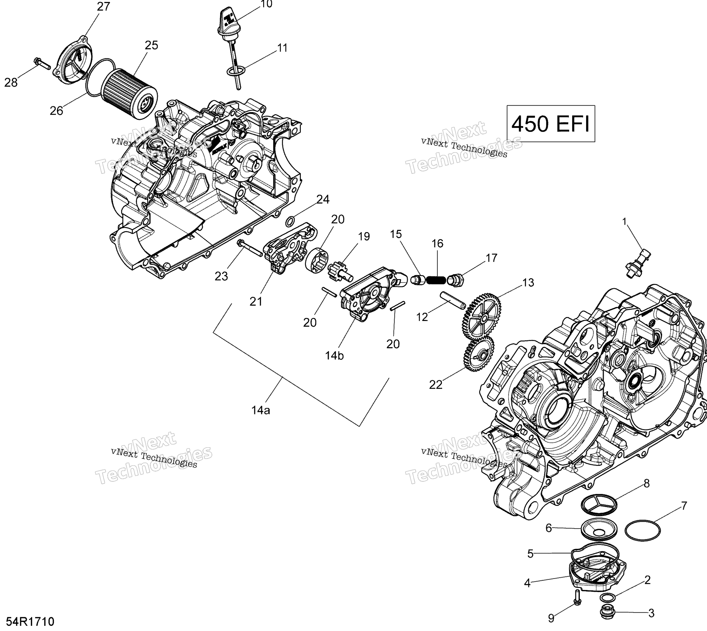 Двигатель Lubrication - 450 Efi