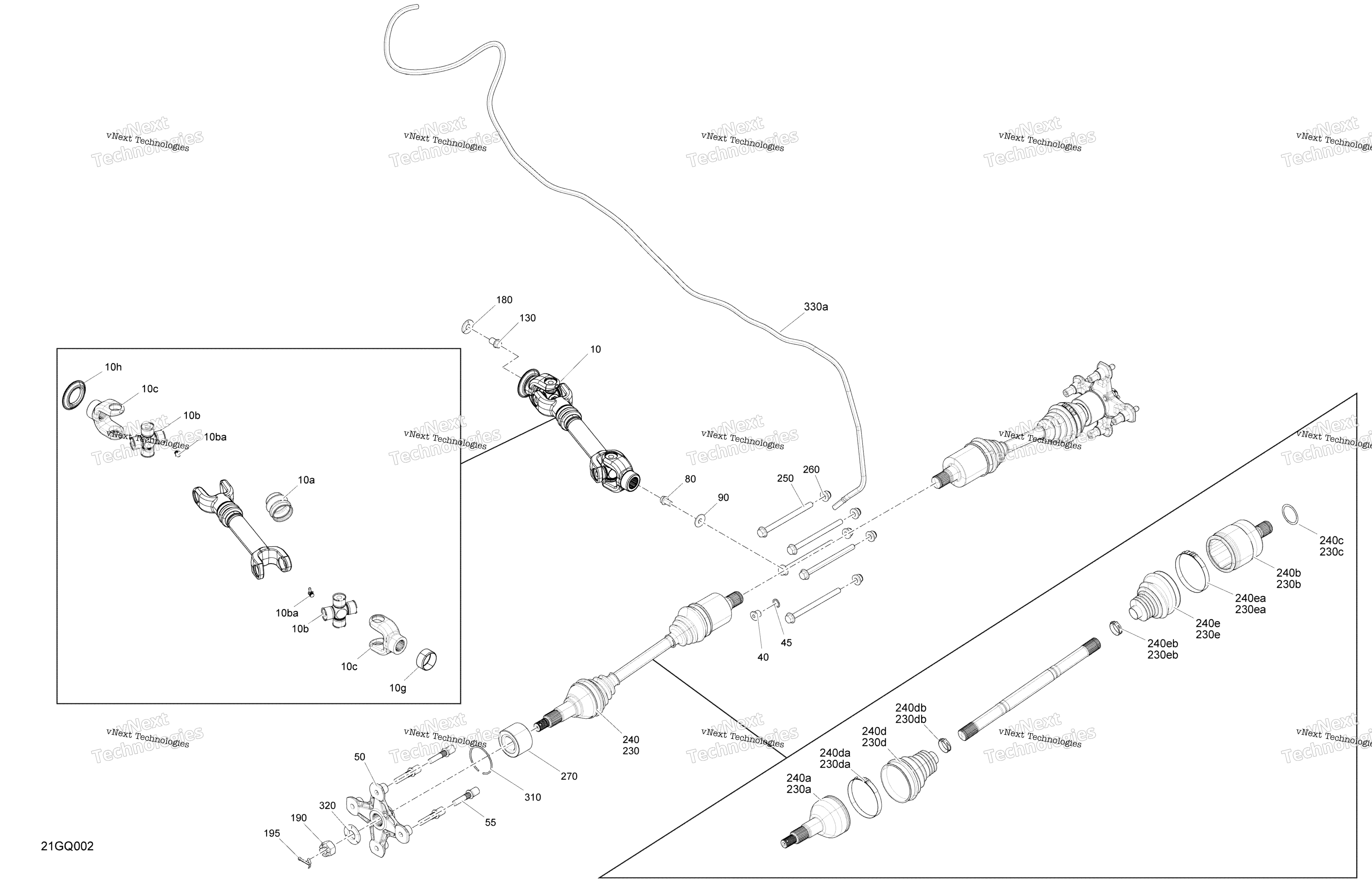Привод - Rear - Common Parts - International