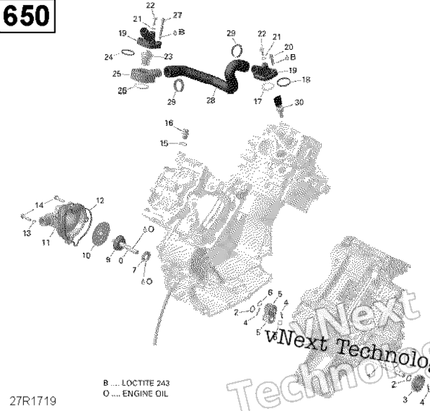 Двигатель Cooling - 650 Efi