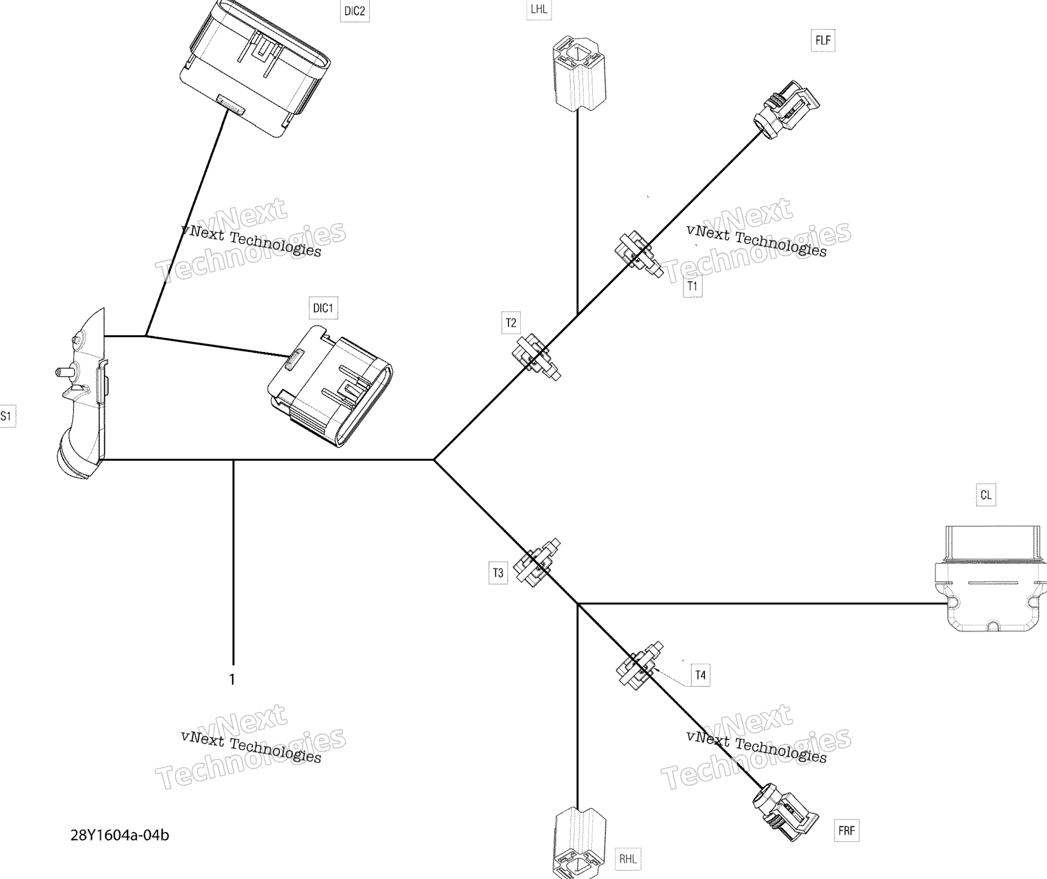 Электрооборудование Harness - Console - Package Standard-S-Special - North America