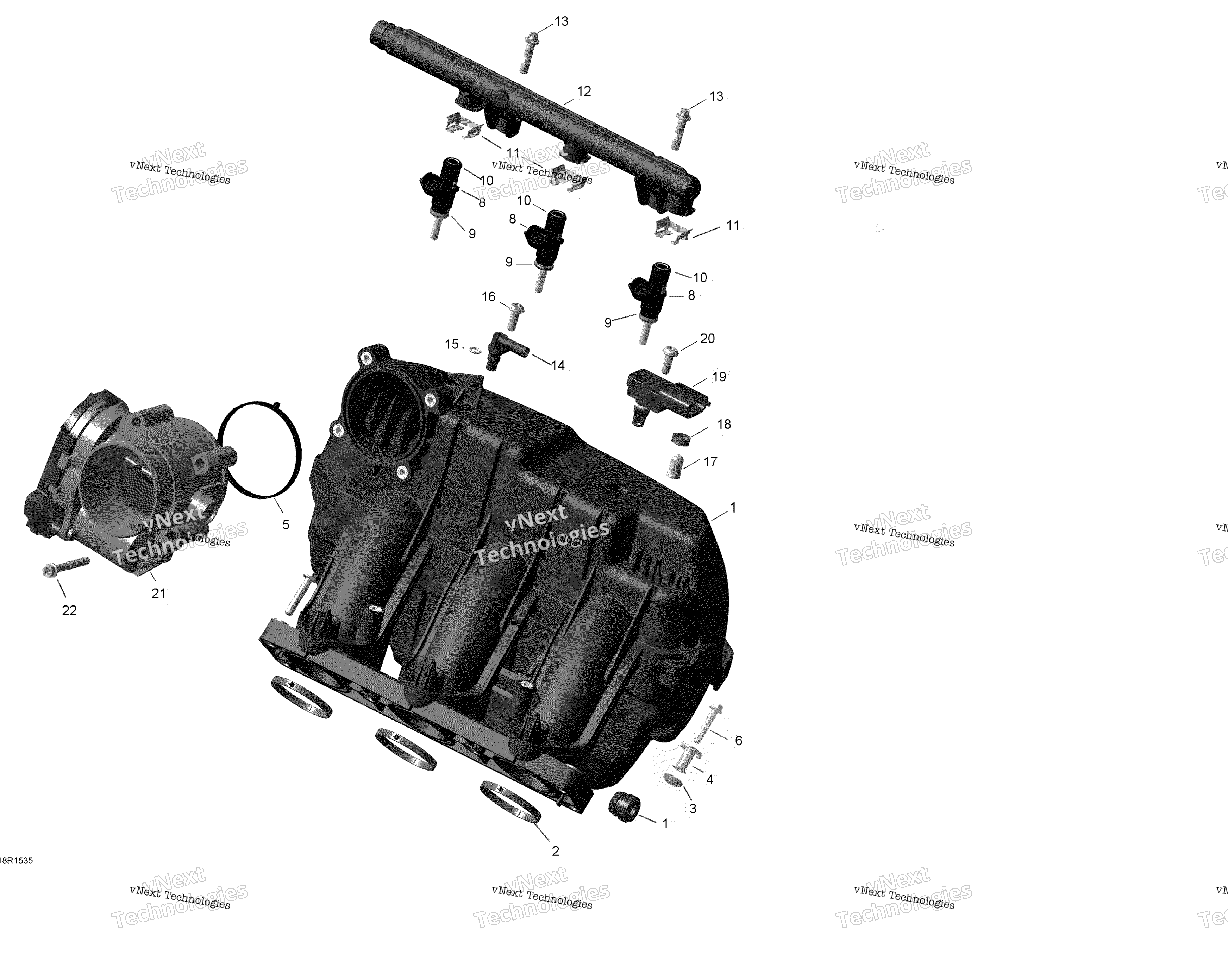 Воздушный впуск коллектор и Throttle кузов