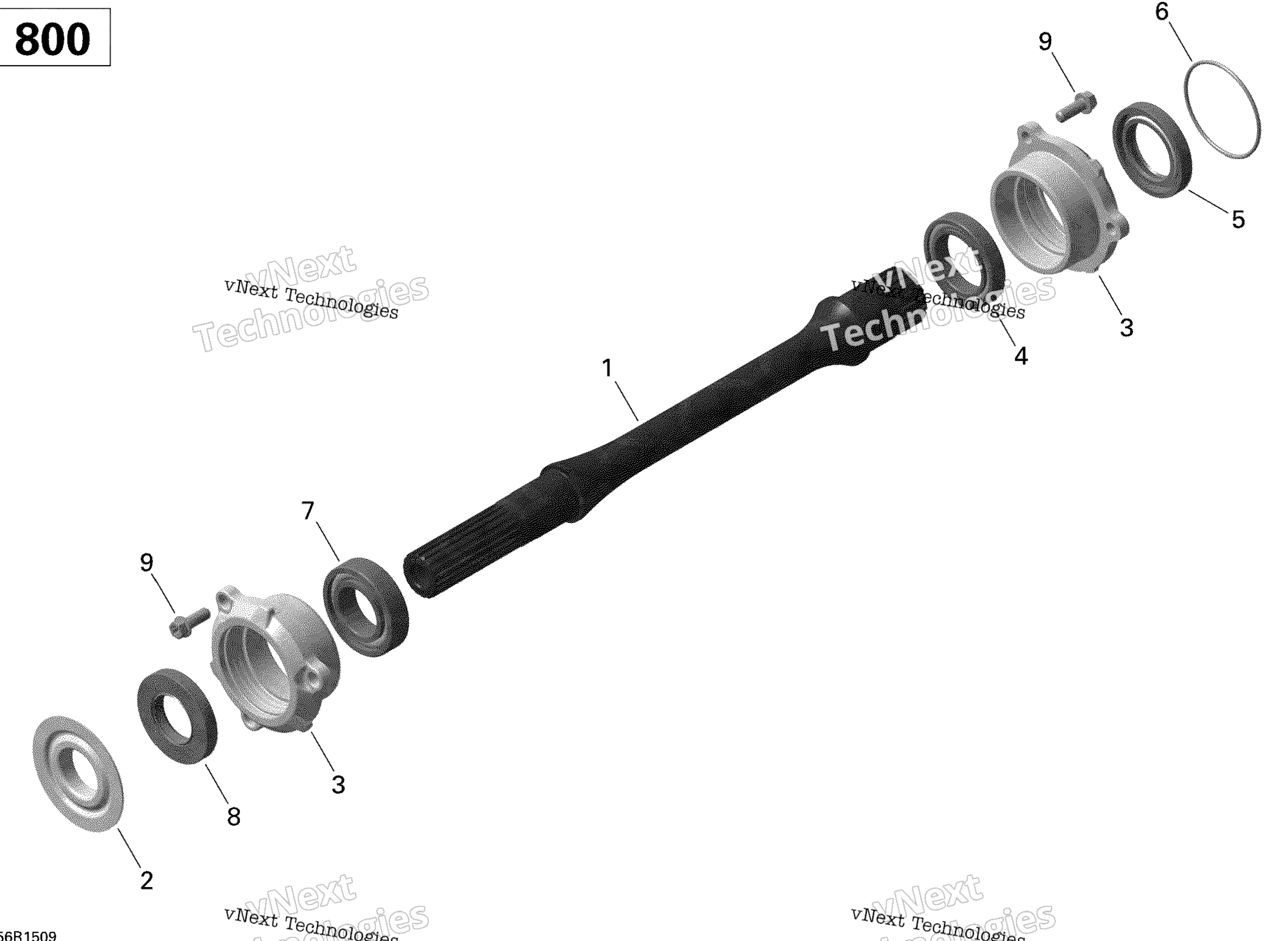 Привод Shaft - 800R Efi