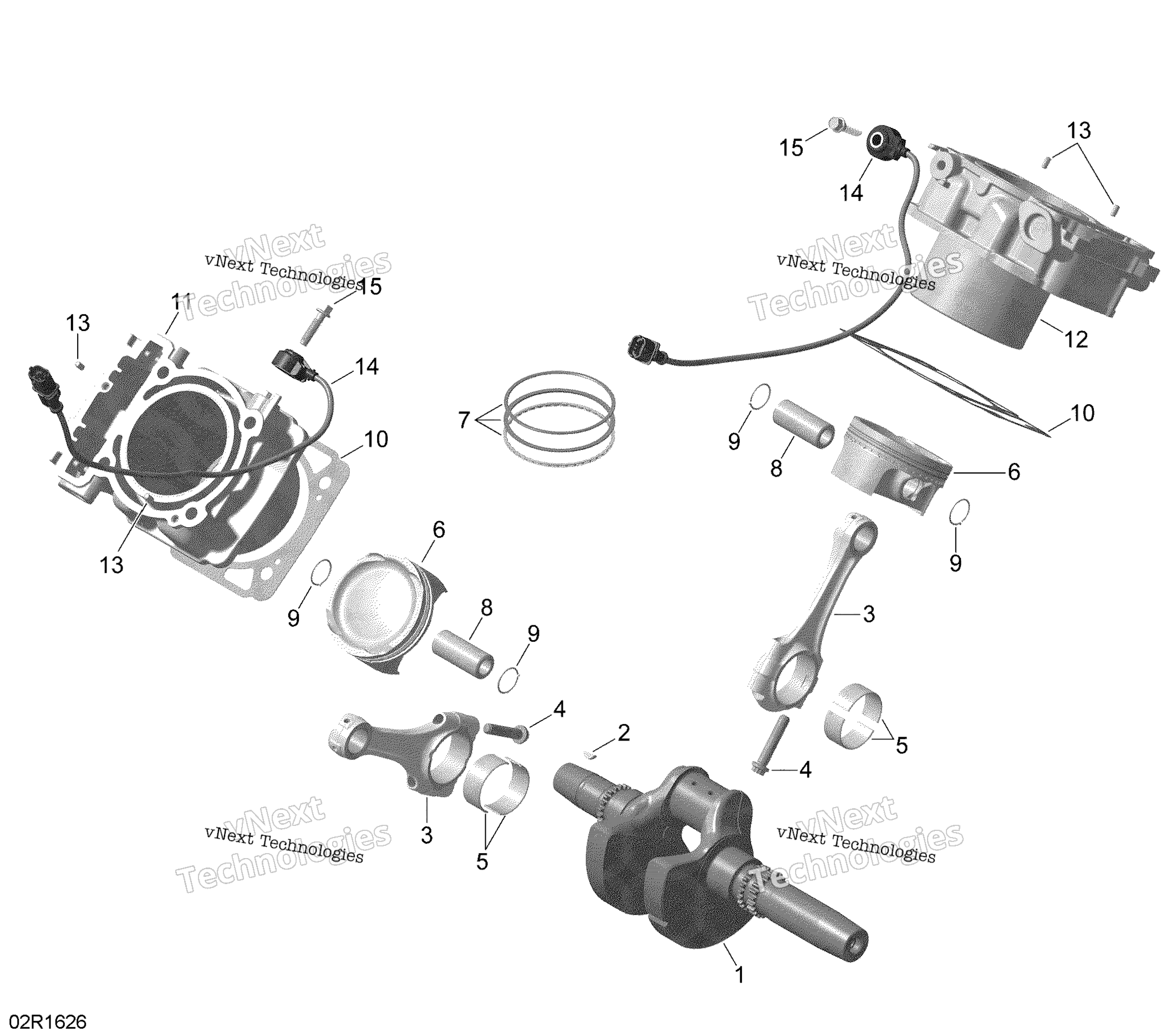 Crankshaft, поршень и цилиндр Turbo