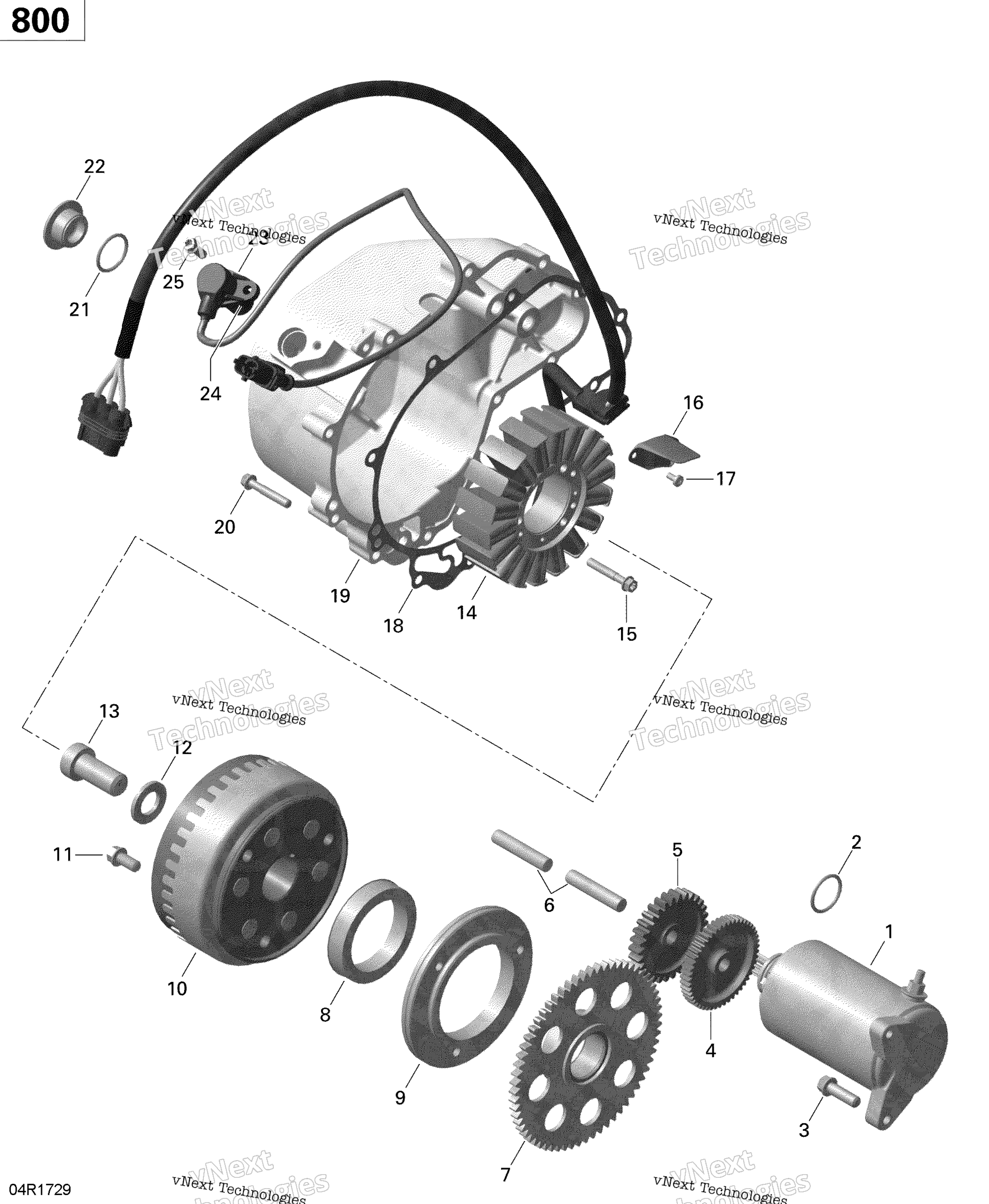 Магнето And Electric Starter - 800R Efi