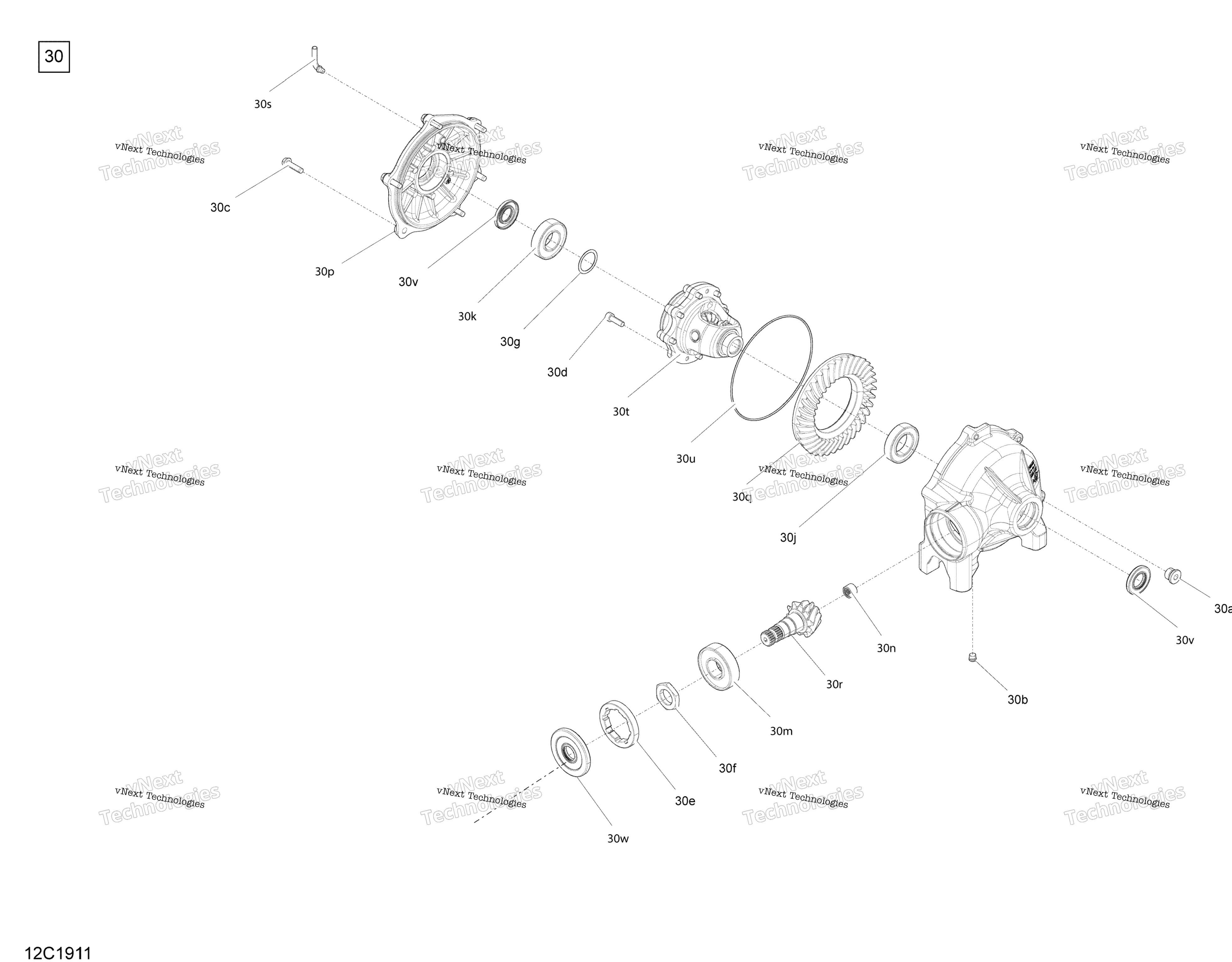 Передняя часть Drive - Differential Parts - Except Package Xmr And Xtp