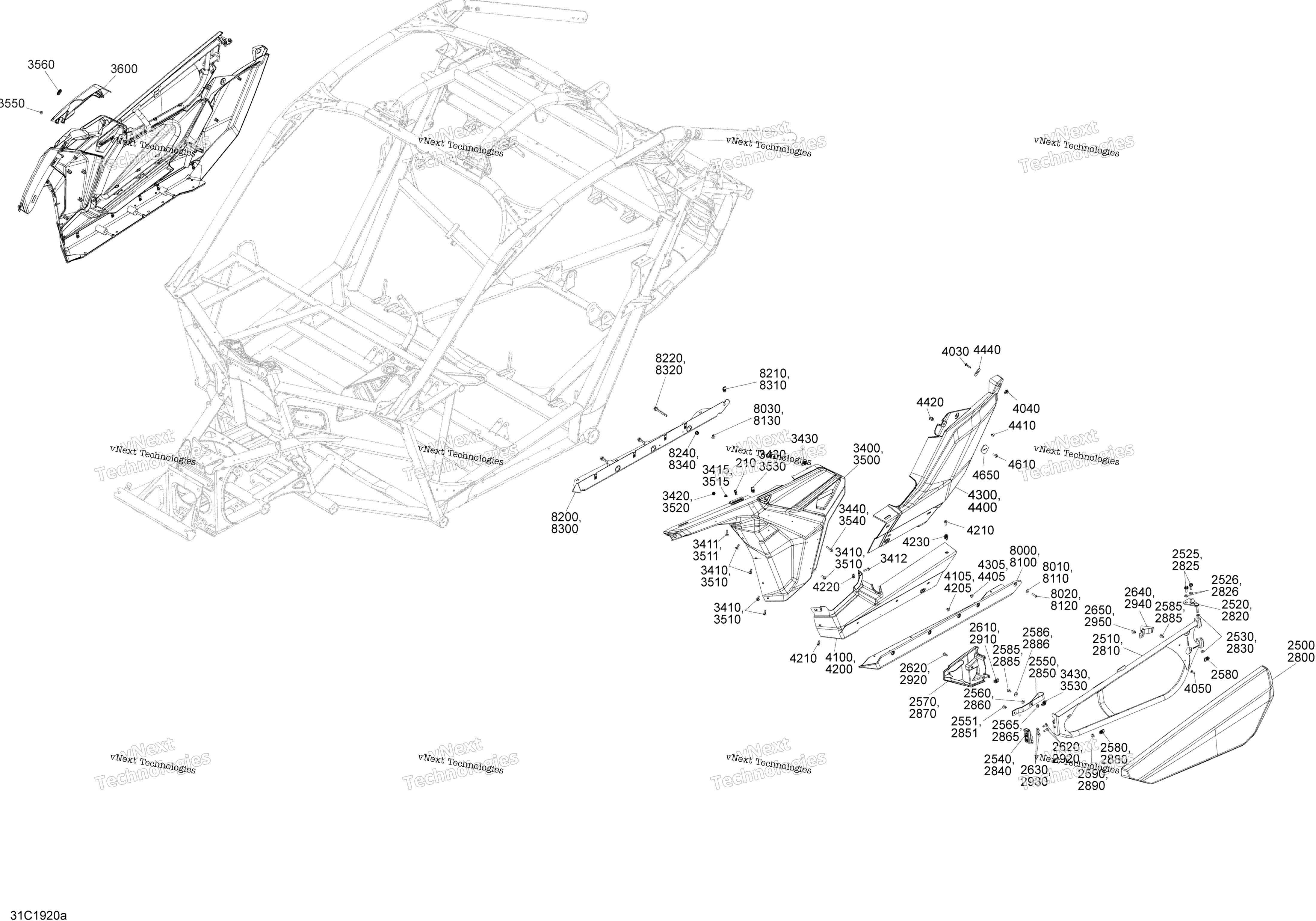 кузов Side Section карбон Black