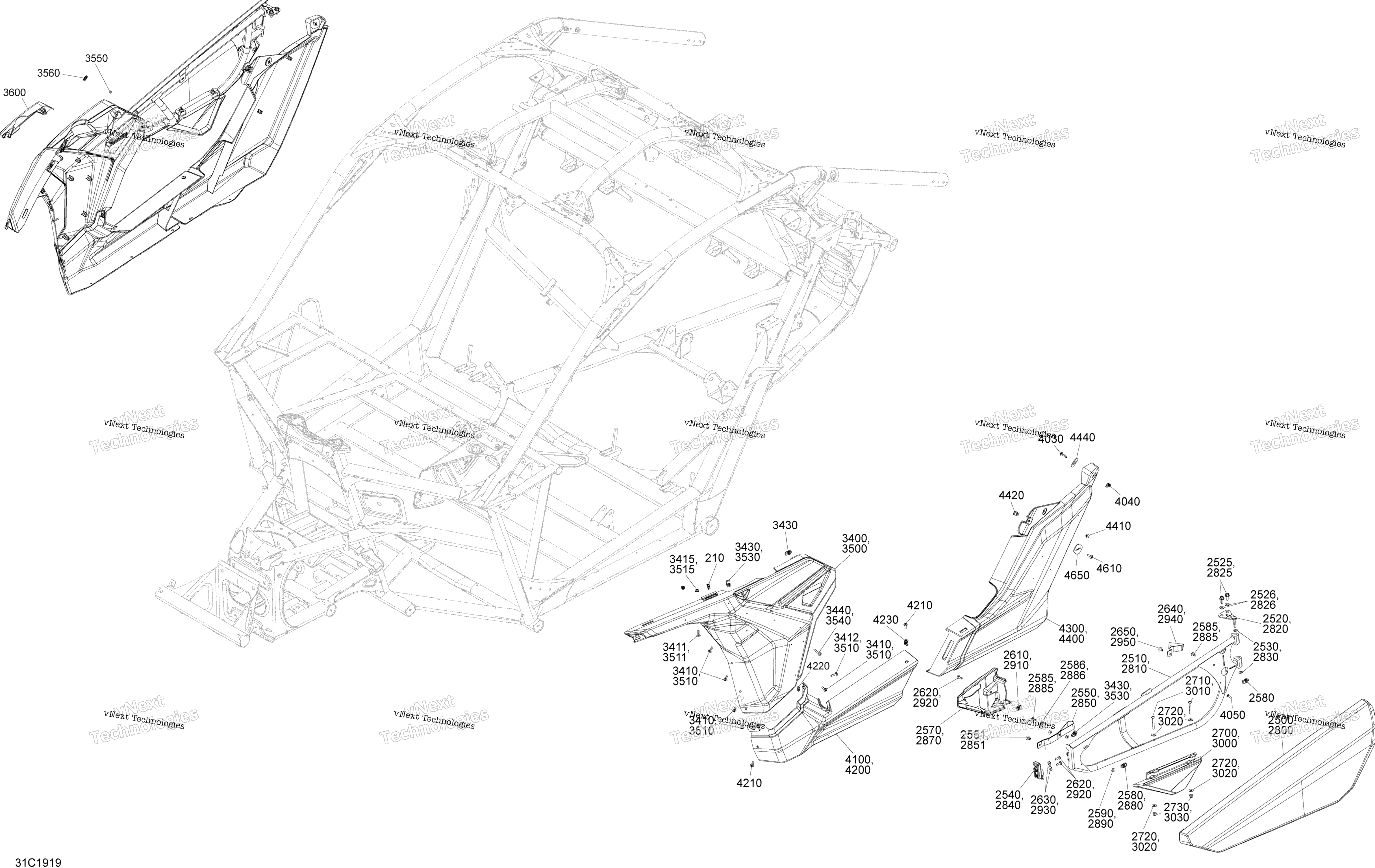 кузов Side Section Hyper Silver