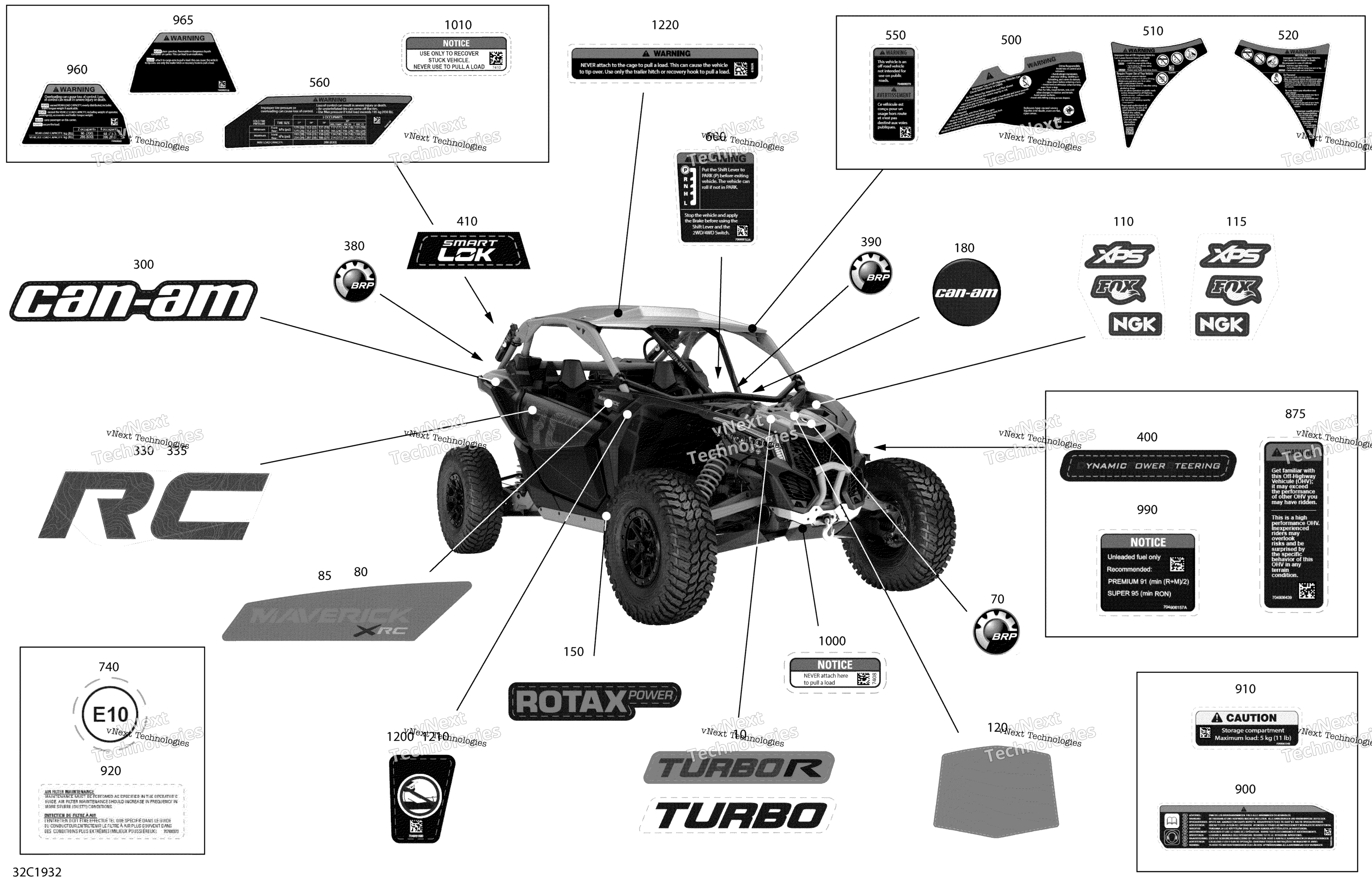 Наклейки - Turbo - Package Xrc - North America