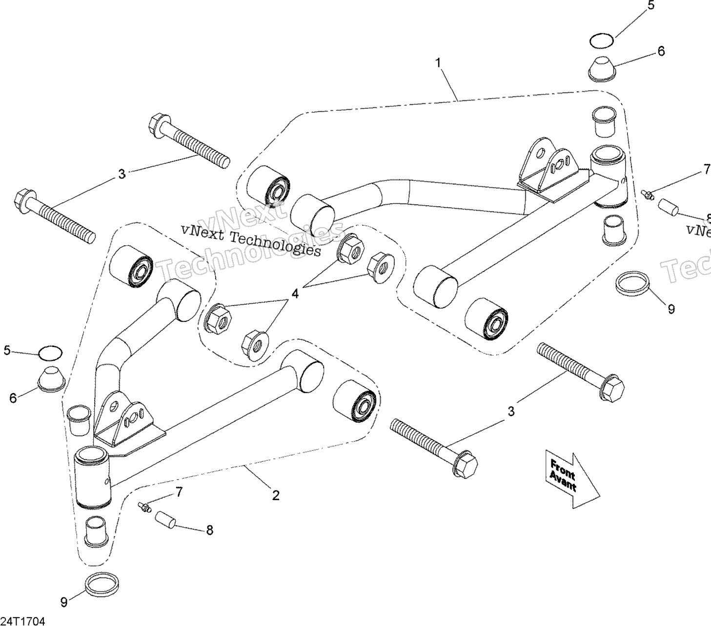 Передняя часть Suspension Arm