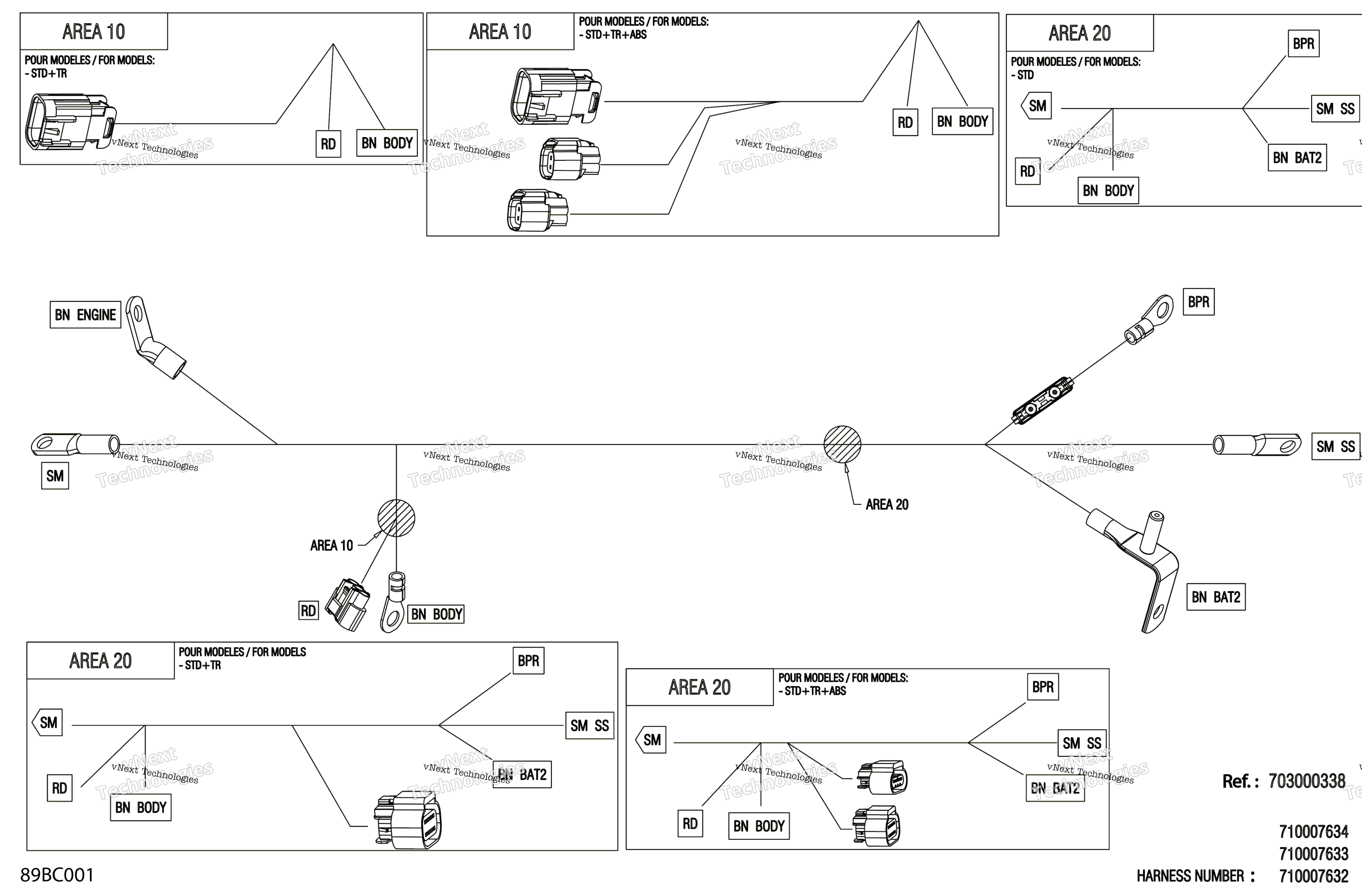 Электрооборудование - Voltage Regulator Wiring Harness - 710007632