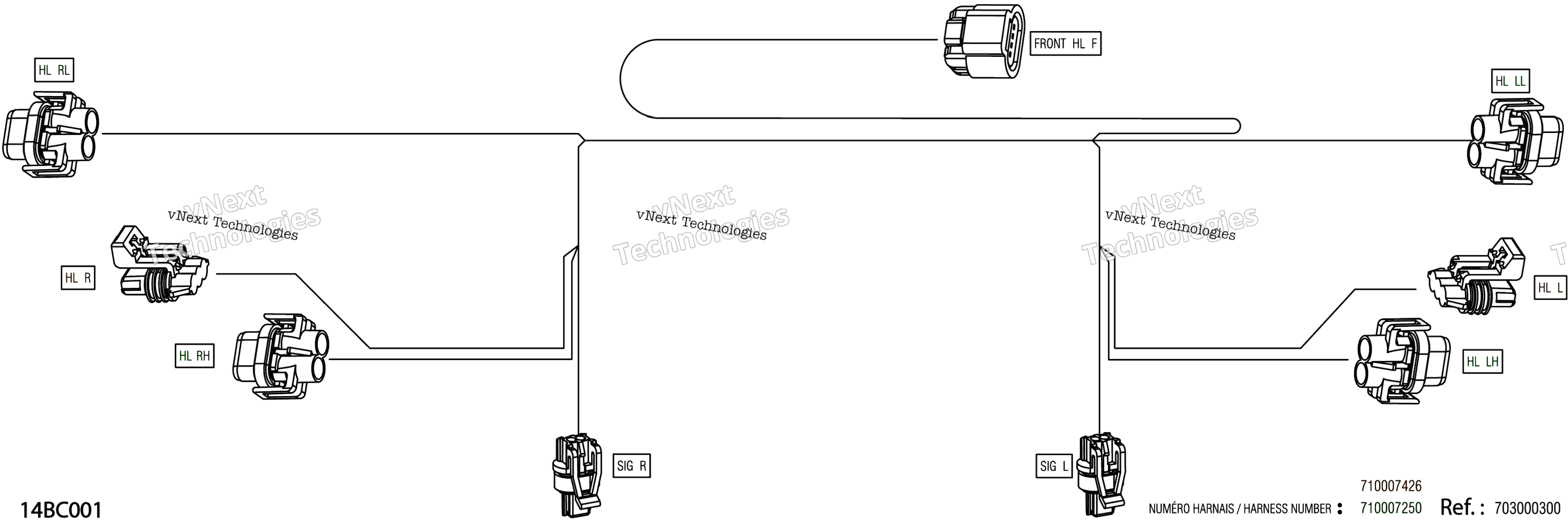 Электрооборудование - Front Wiring Harness - 710007250