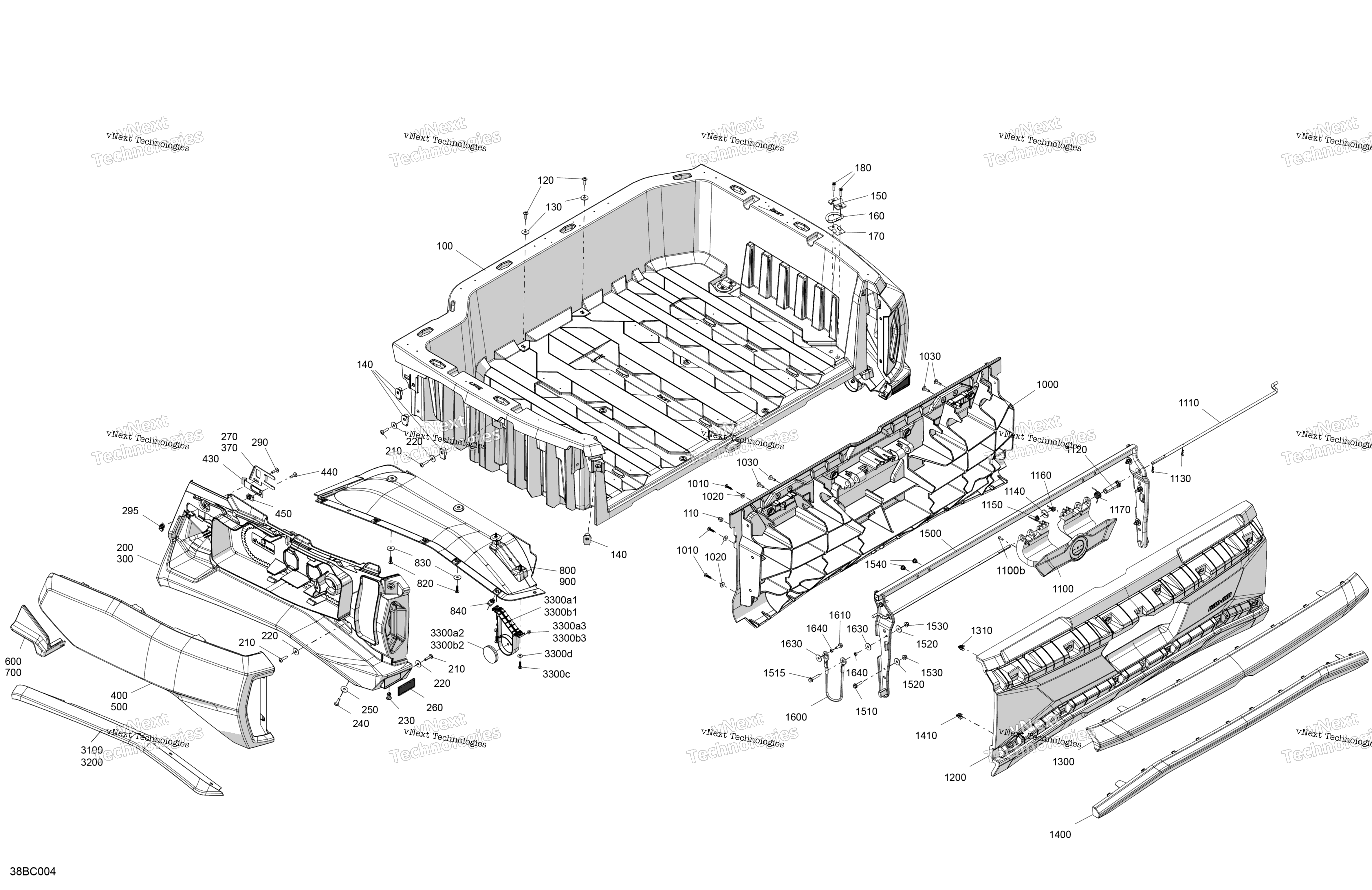 кузов багажник Upper Section