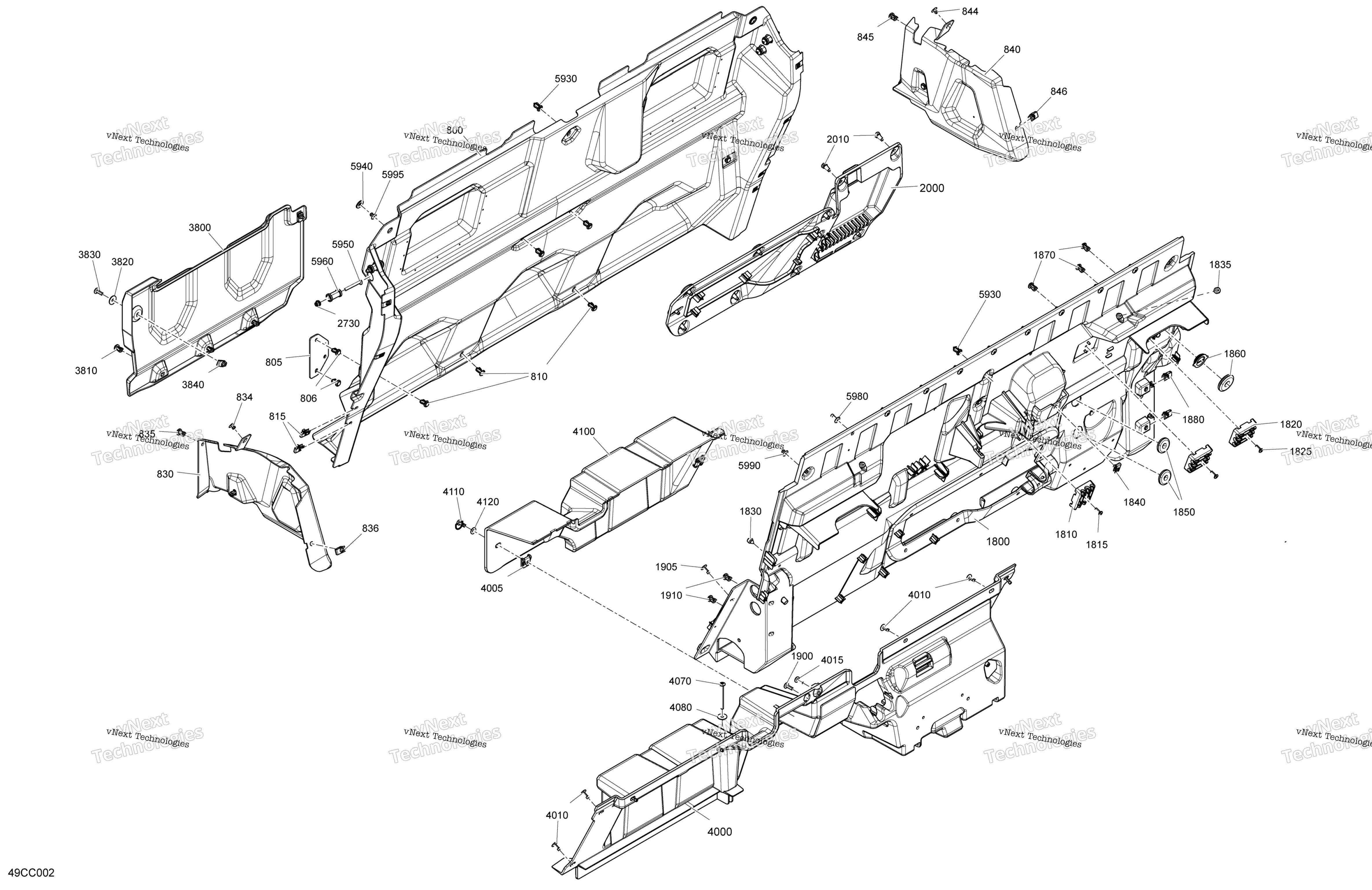 Cab Interior Back Wall