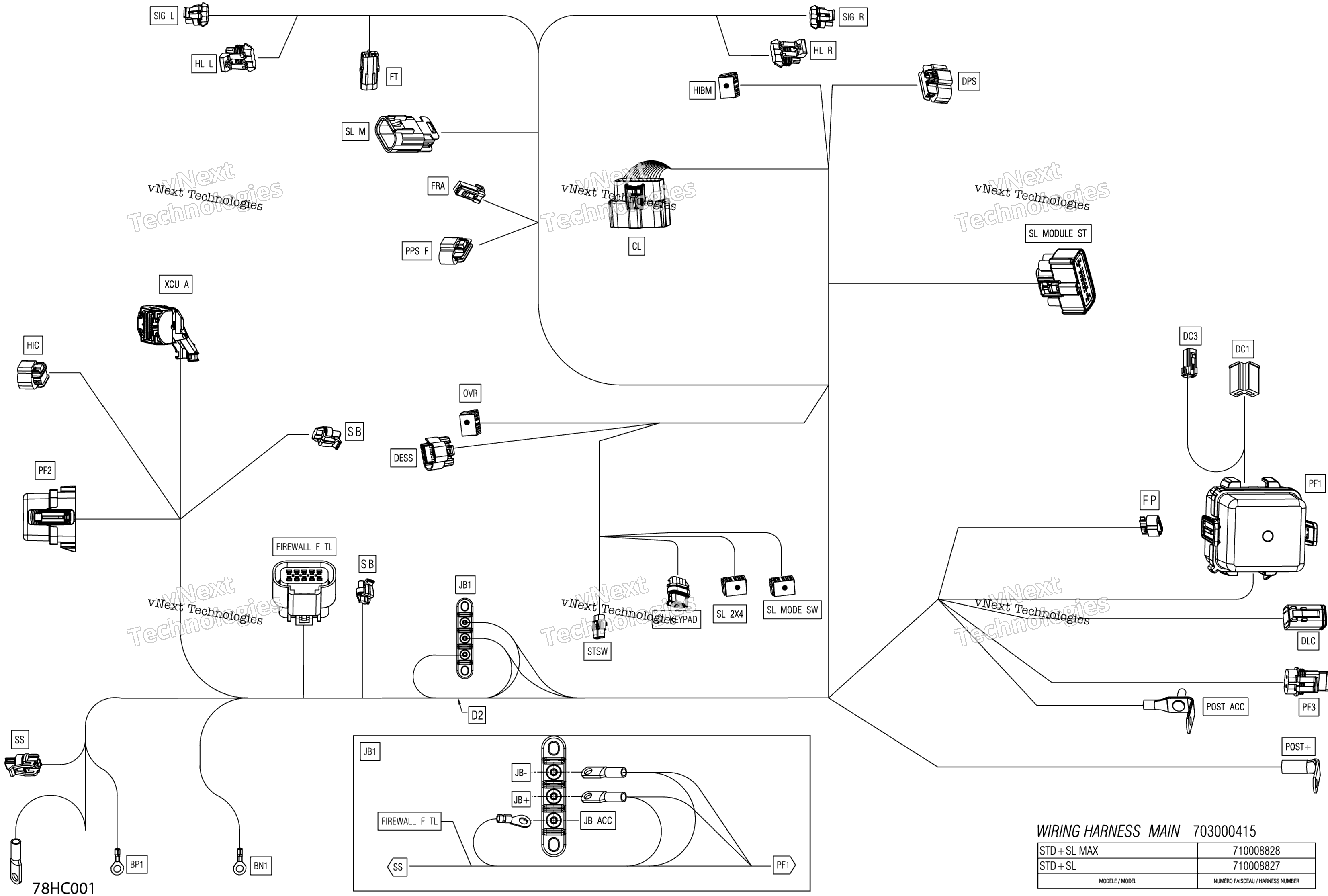 Электрооборудование - Main Harness - 710008827