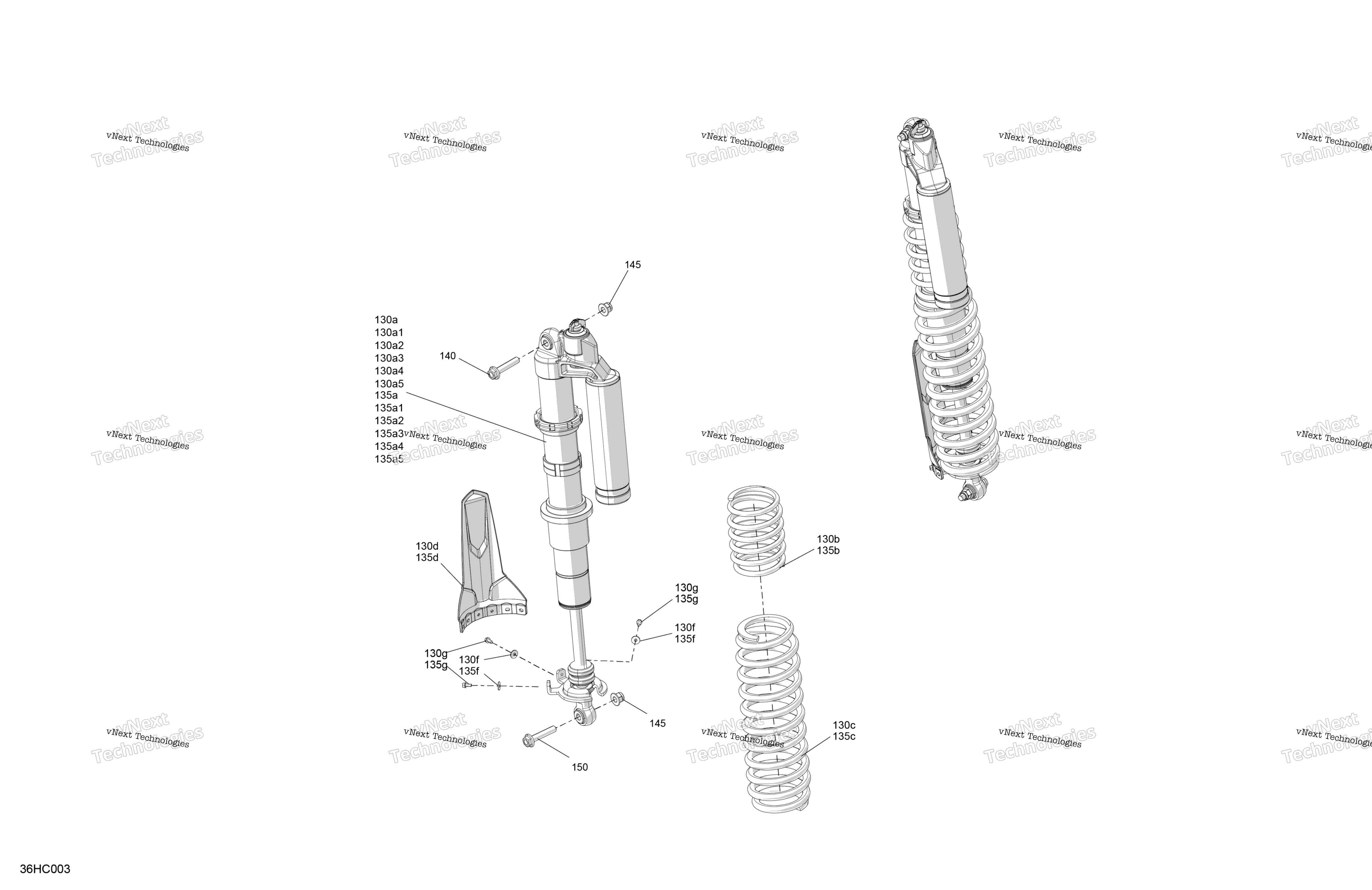 Подвеска - Rear Shocks - 64In