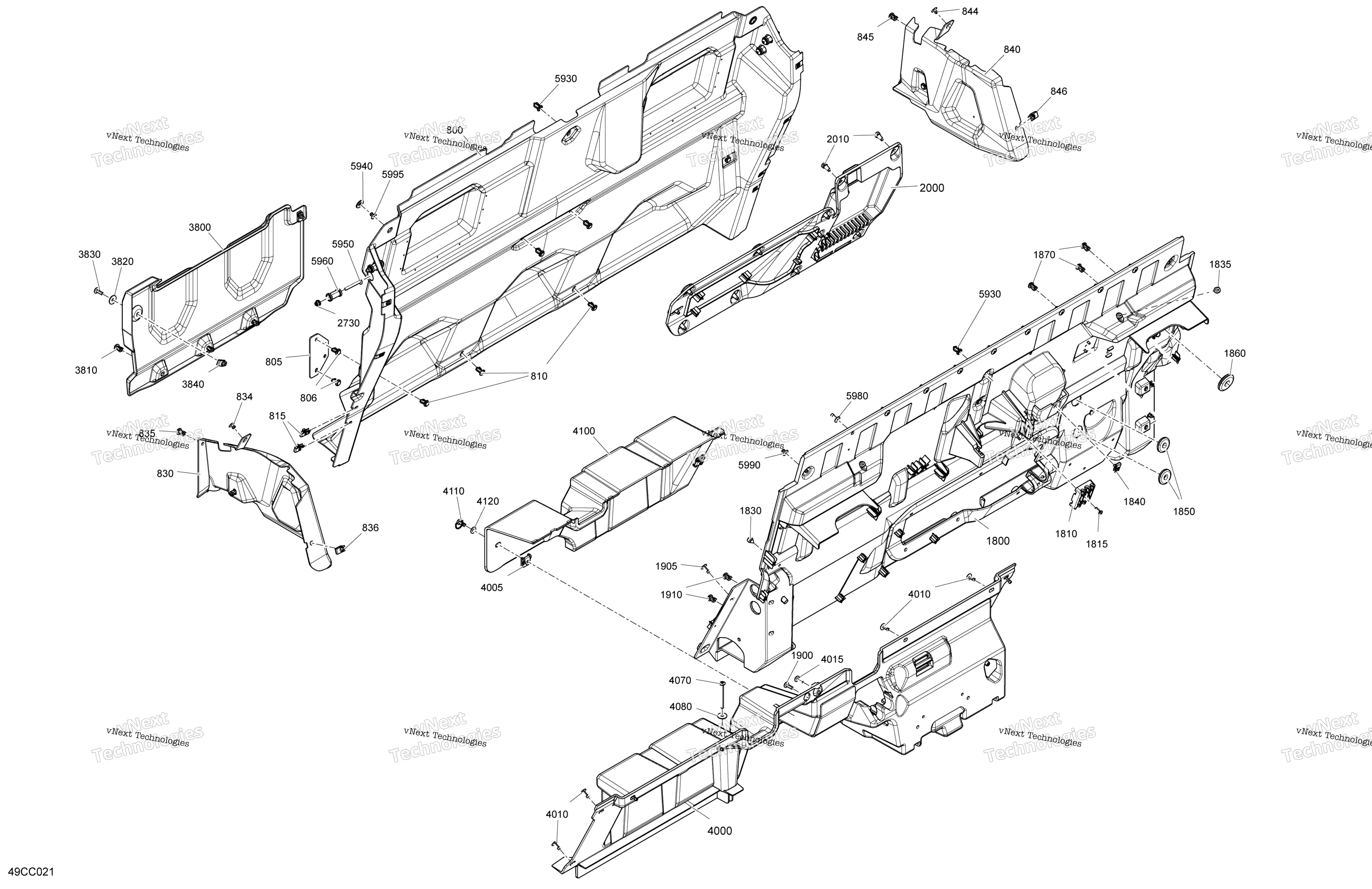 Cab Interior Back Wall