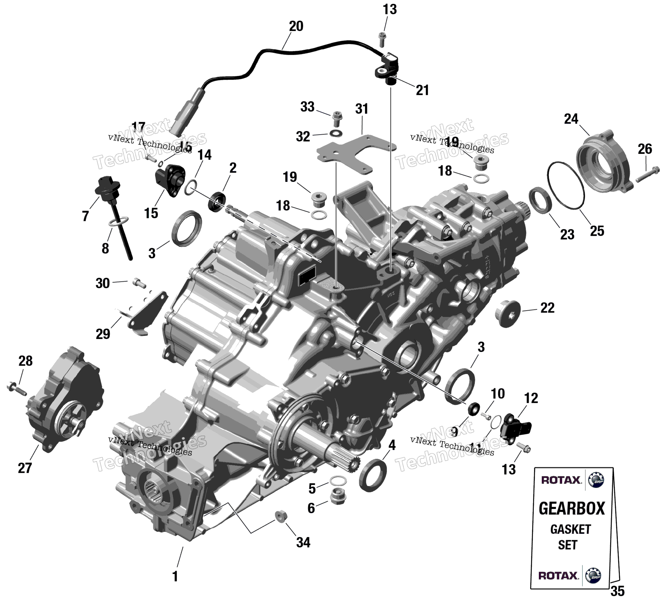 Rotax Gearbox Assy