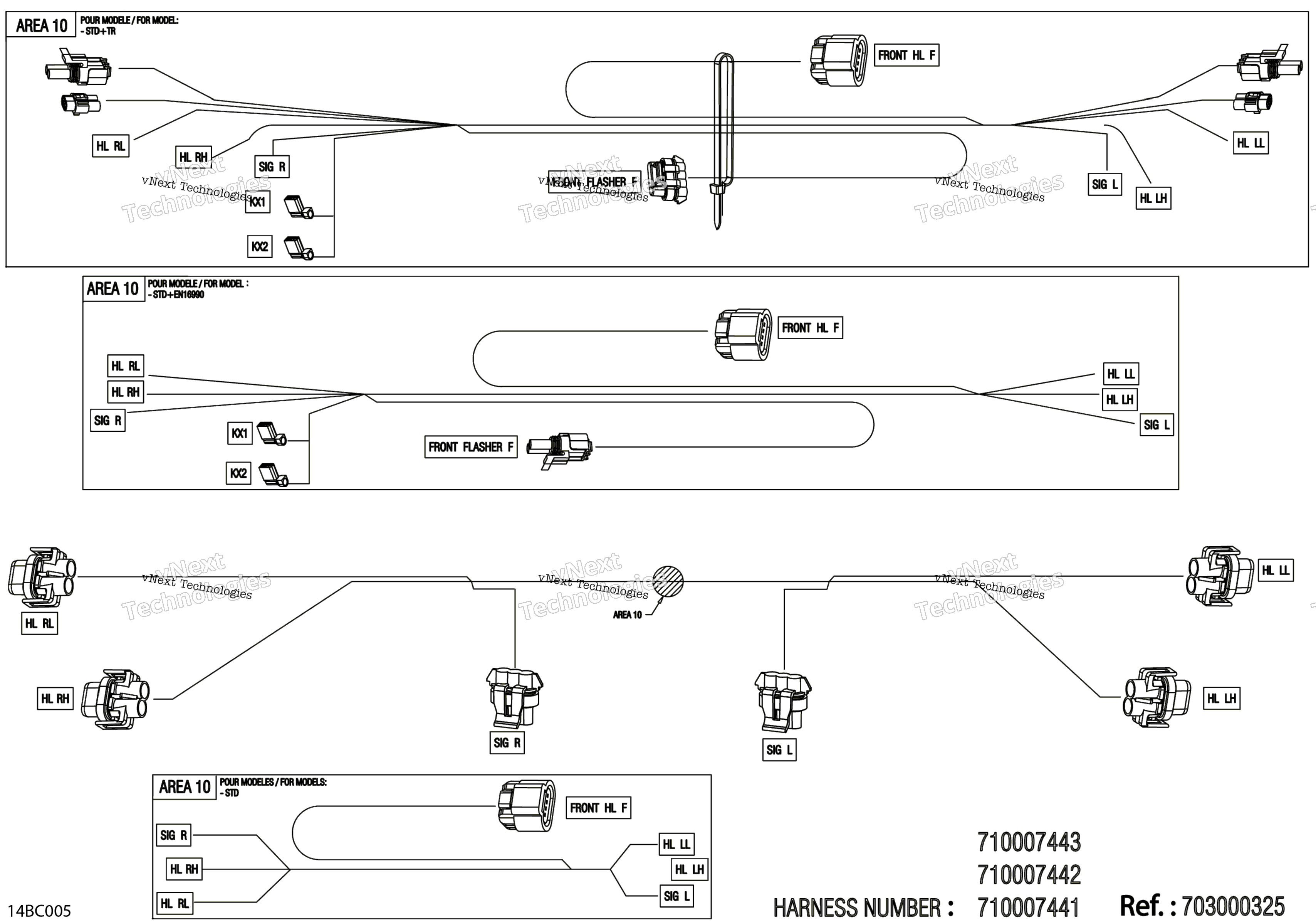 Электрооборудование - Front Wiring Harness - 710007443