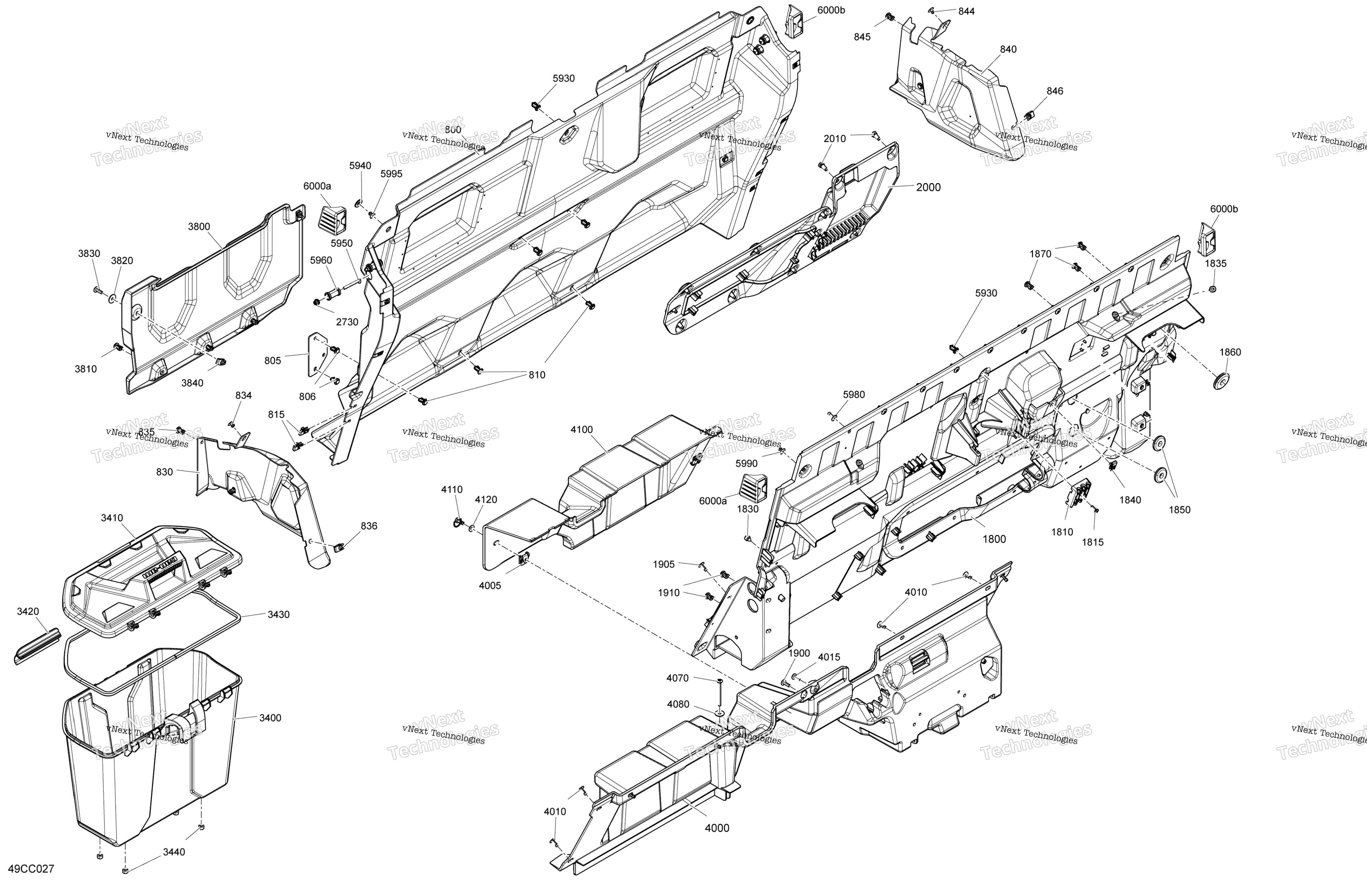 Cab Interior Back Wall