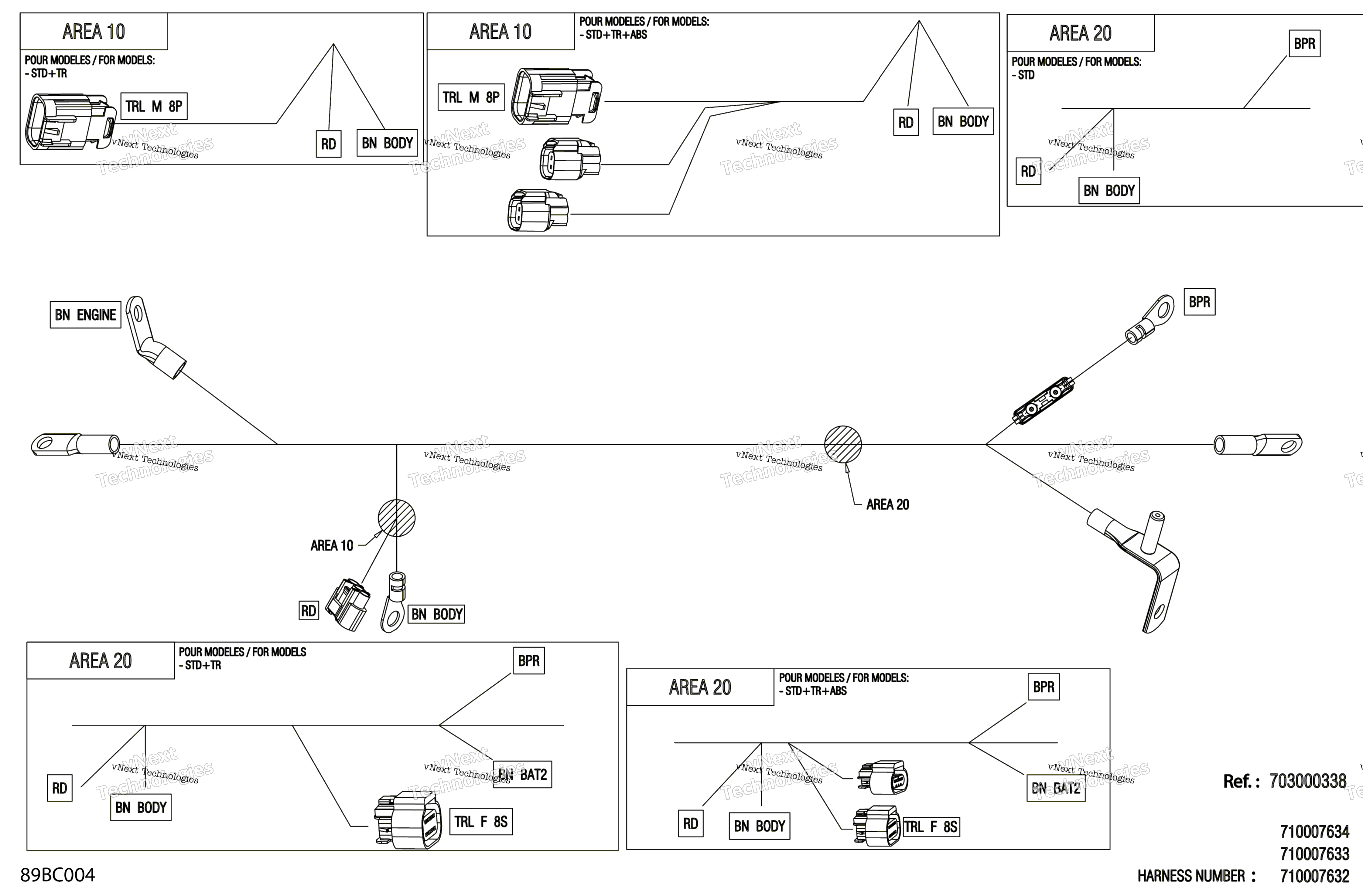 Электрооборудование - Voltage Regulator Wiring Harness - 710007633