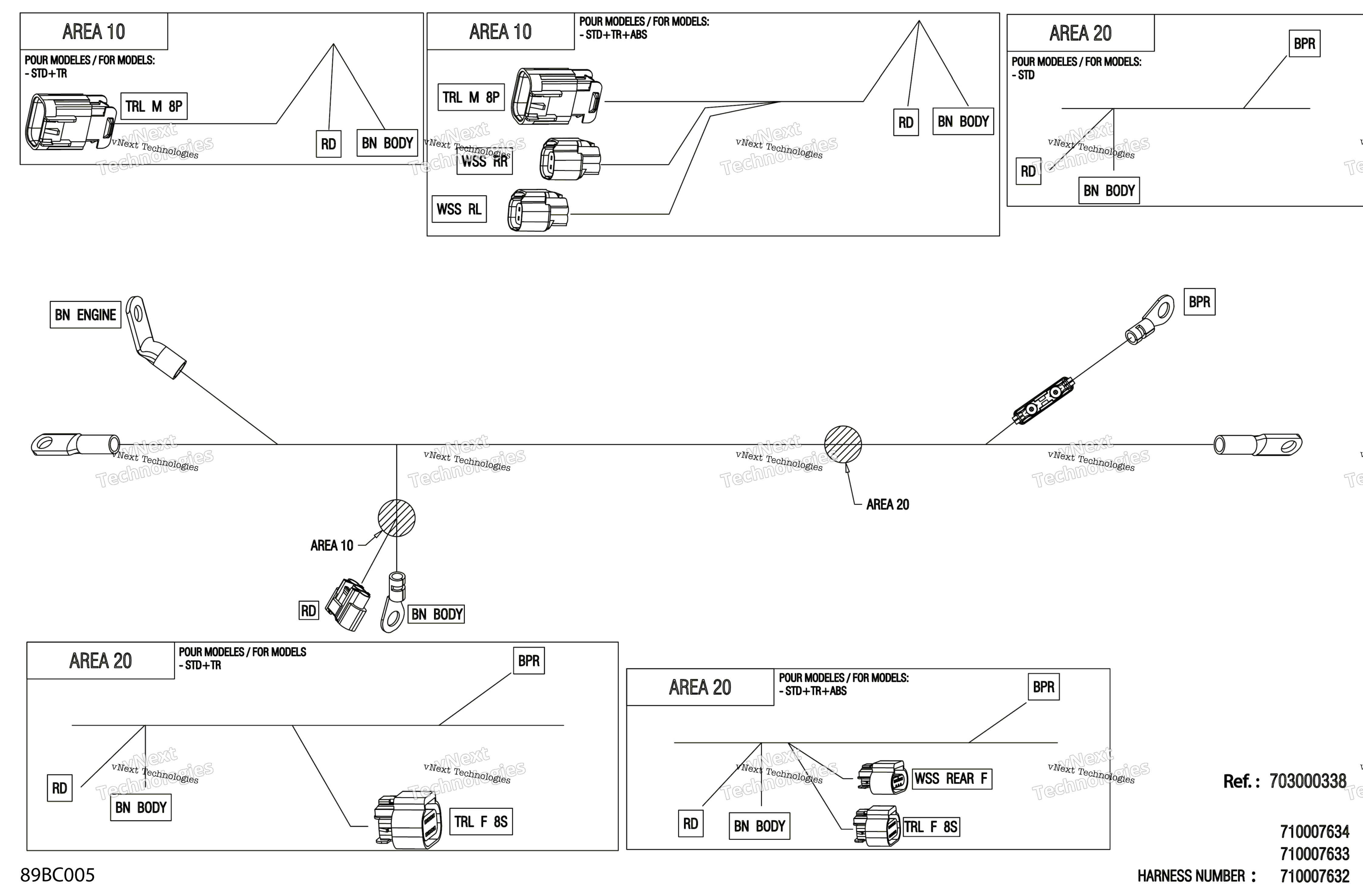 Электрооборудование - Voltage Regulator Wiring Harness - 710007634
