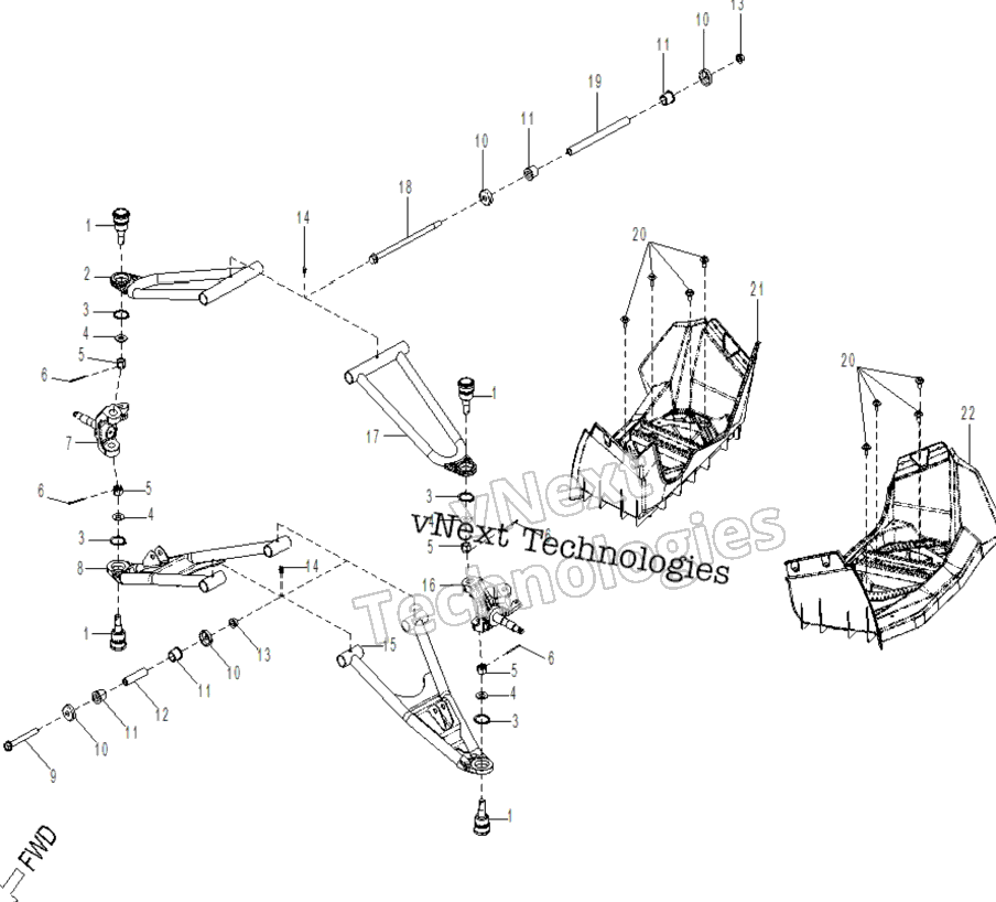 Подвеска - Swing Arm-Footrest Xxc