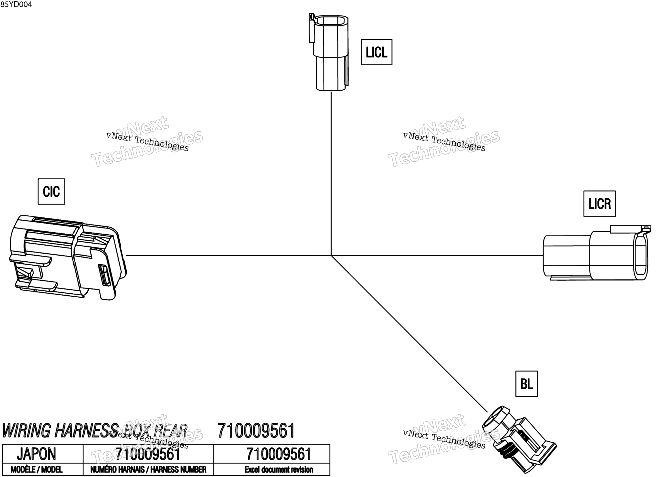 Электрооборудование - Rear Box Wiring Harness - 710009561