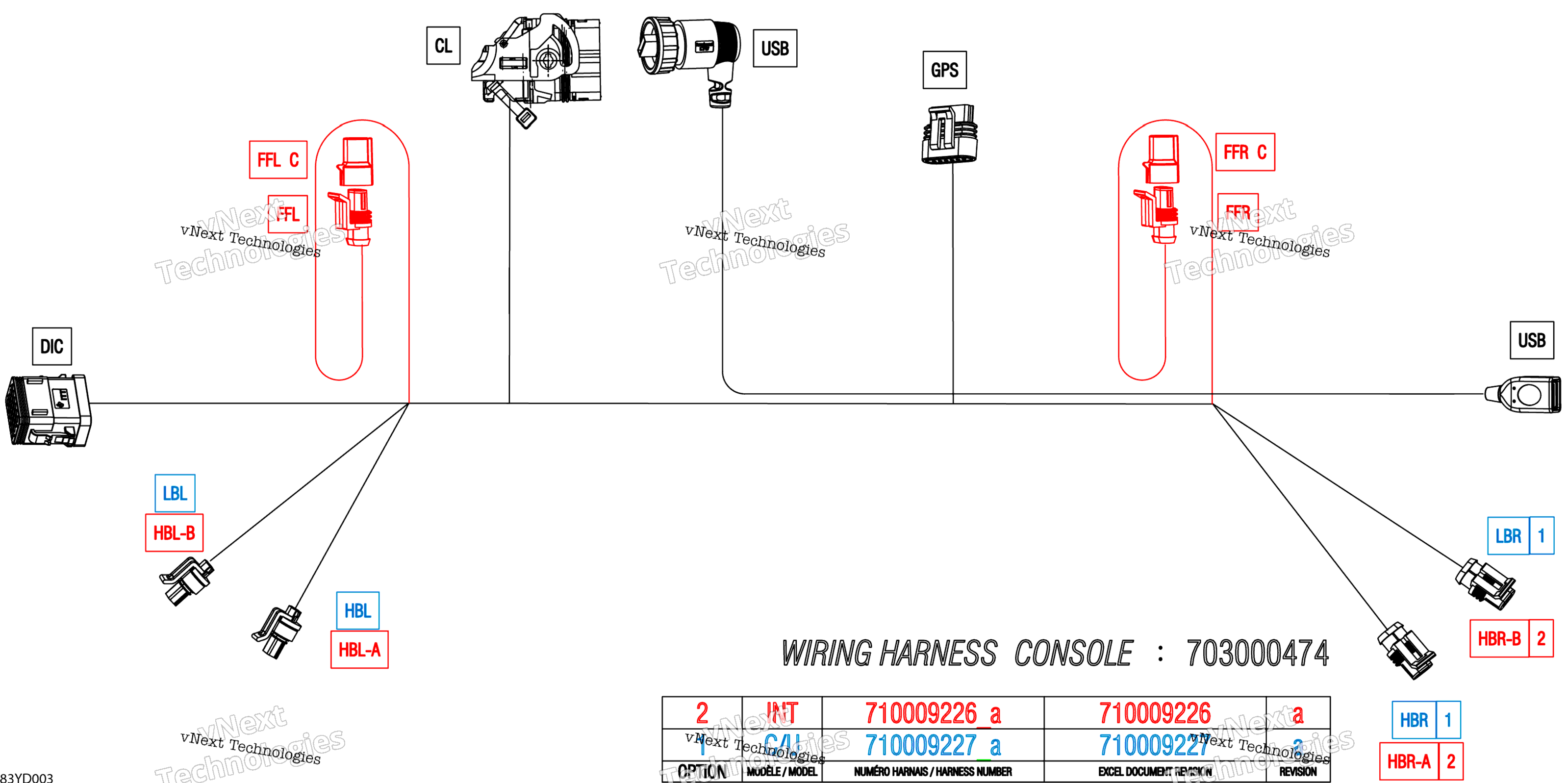 Электрооборудование - Console Wiring Harness - 710009226