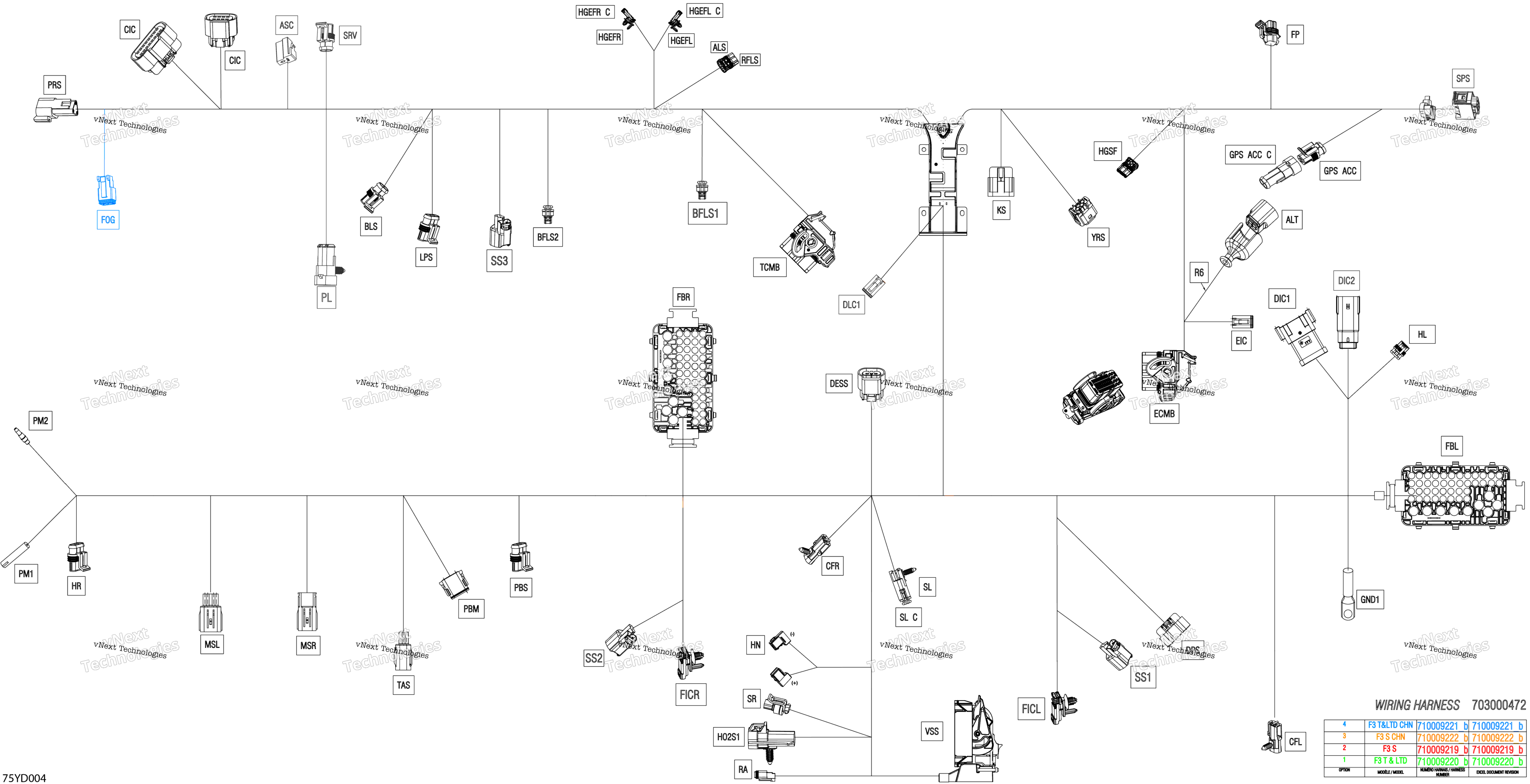 Электрооборудование - Main Harness - 710009220