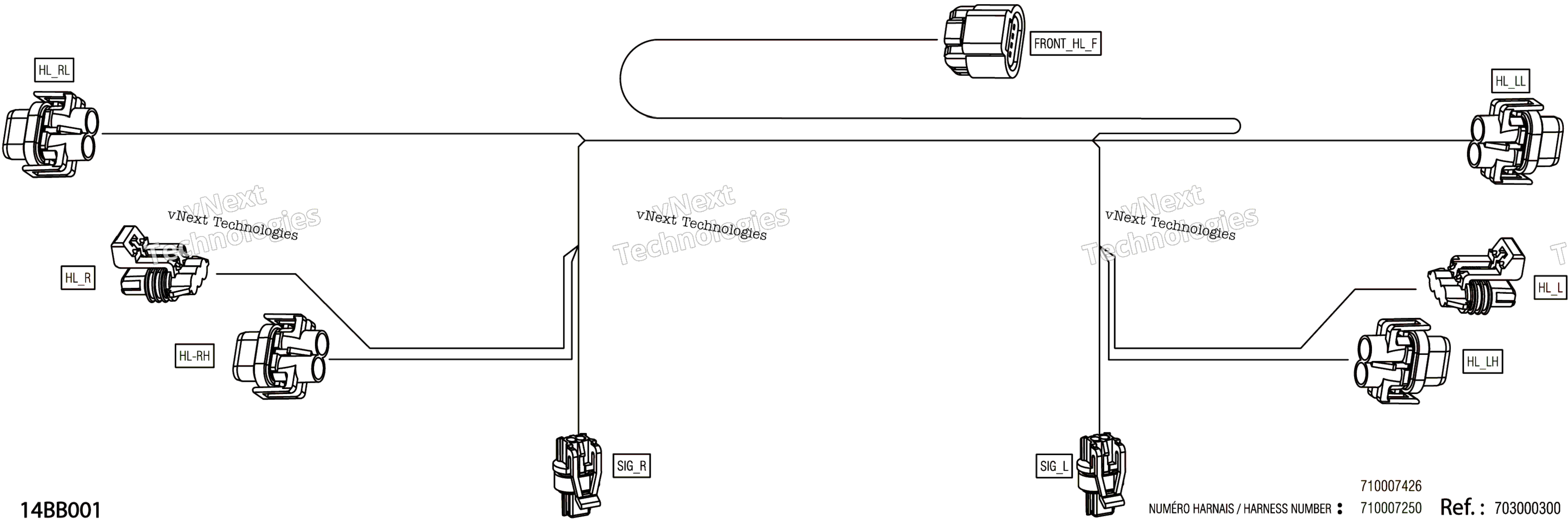 Электрооборудование - Front Wiring Harness - 710007426