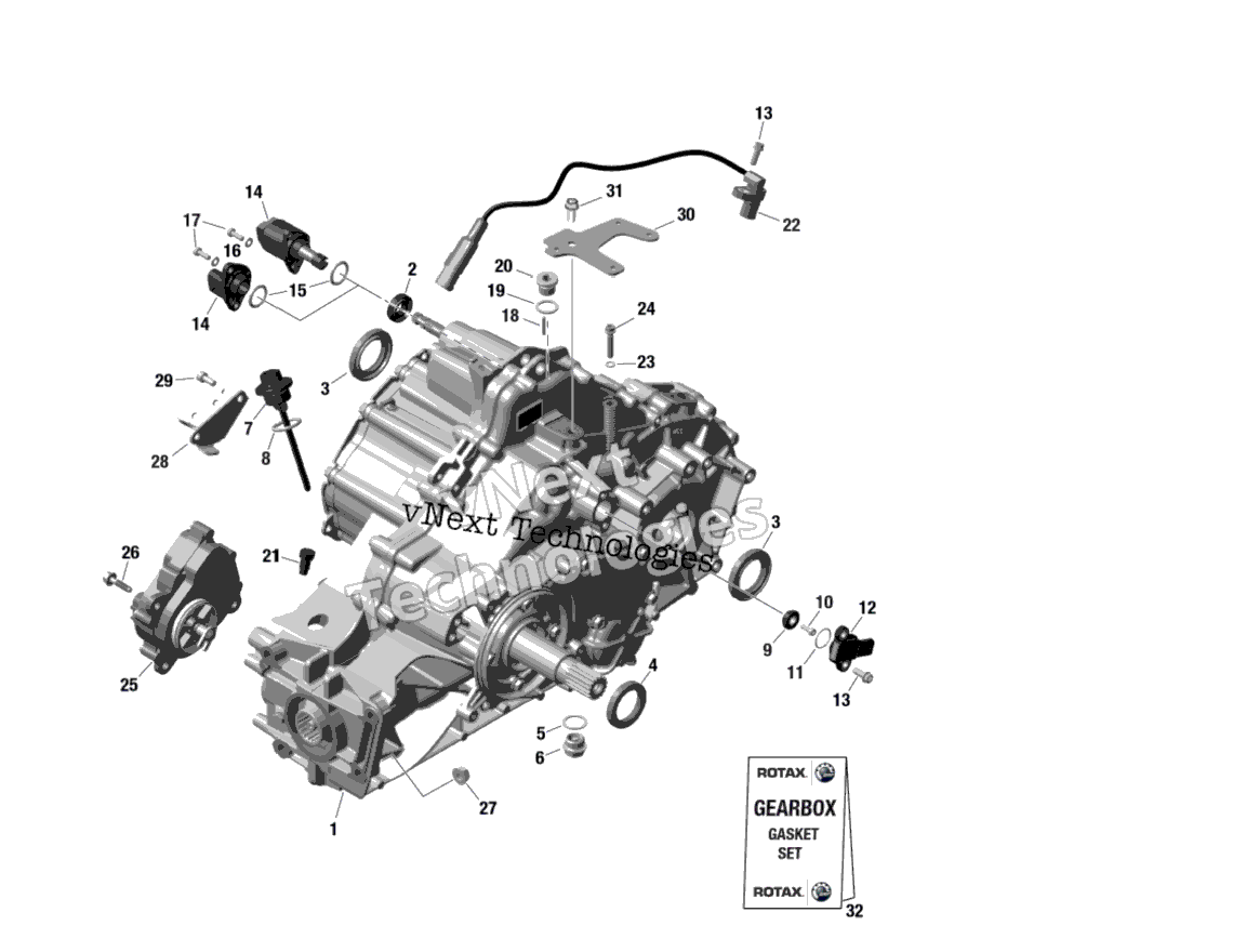 Rotax Gearbox Assy и привод Shaft 686 868 Tremec