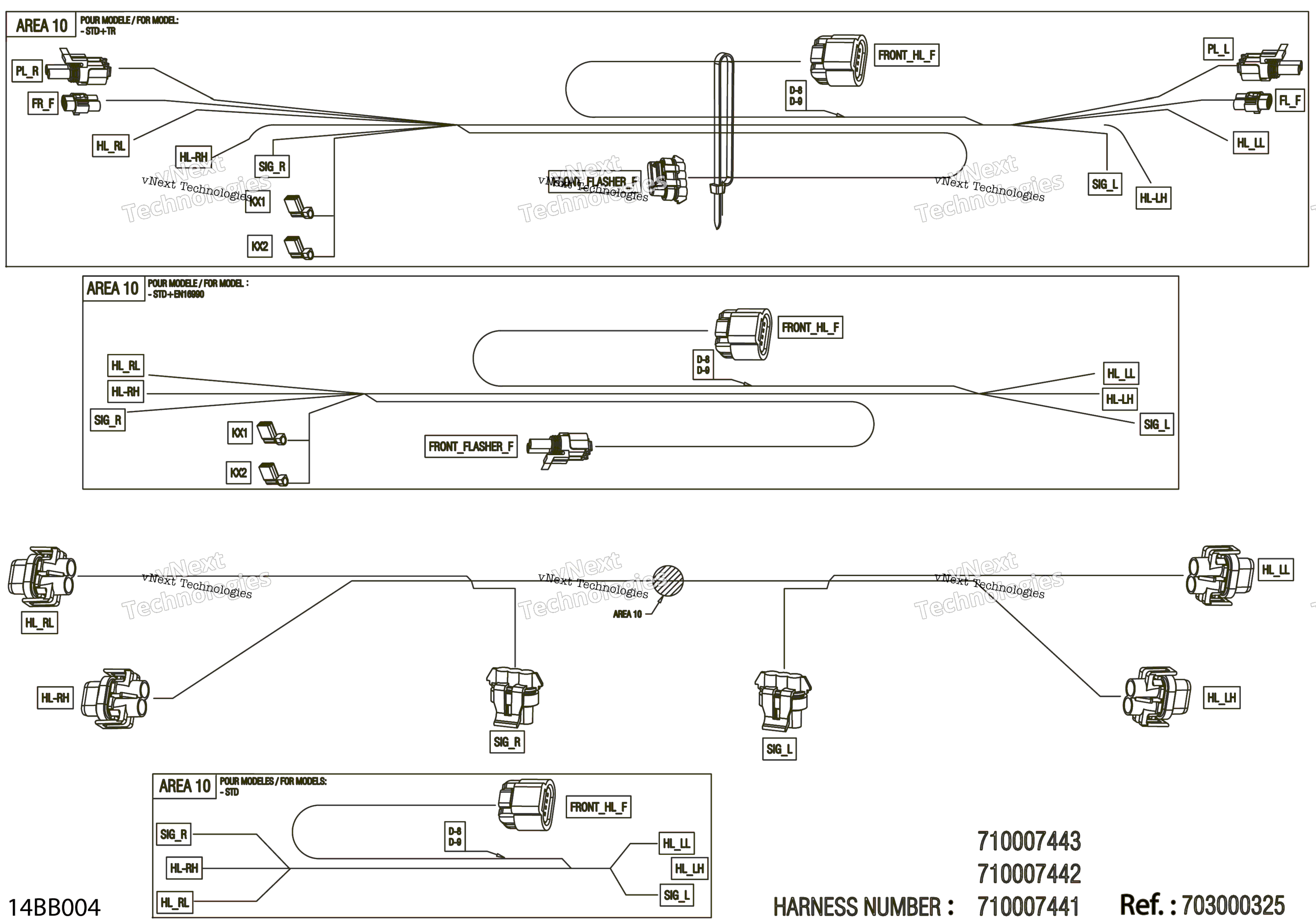 Электрооборудование - Front Wiring Harness - 710007443