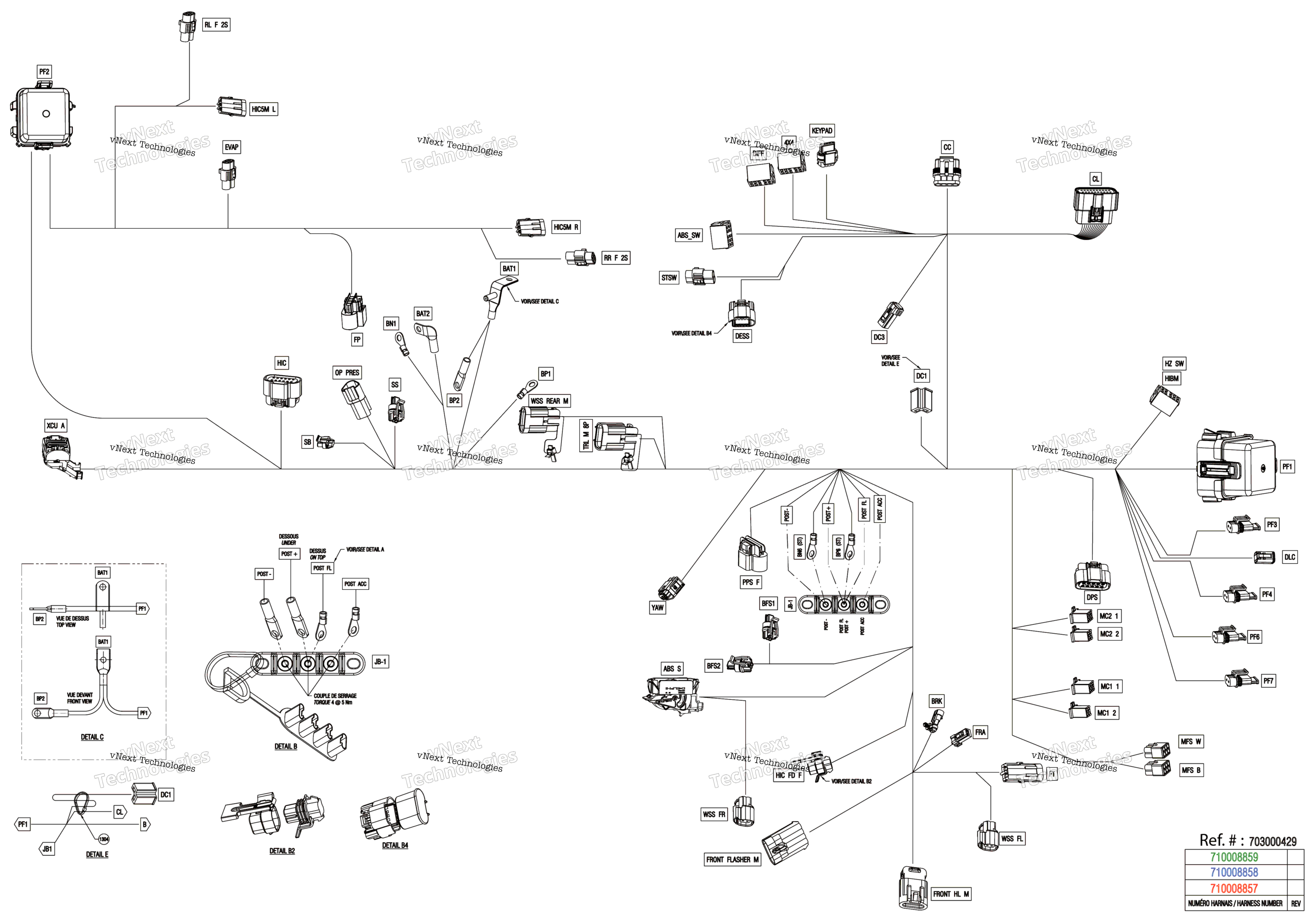Электрооборудование - Main Harness - 710008858