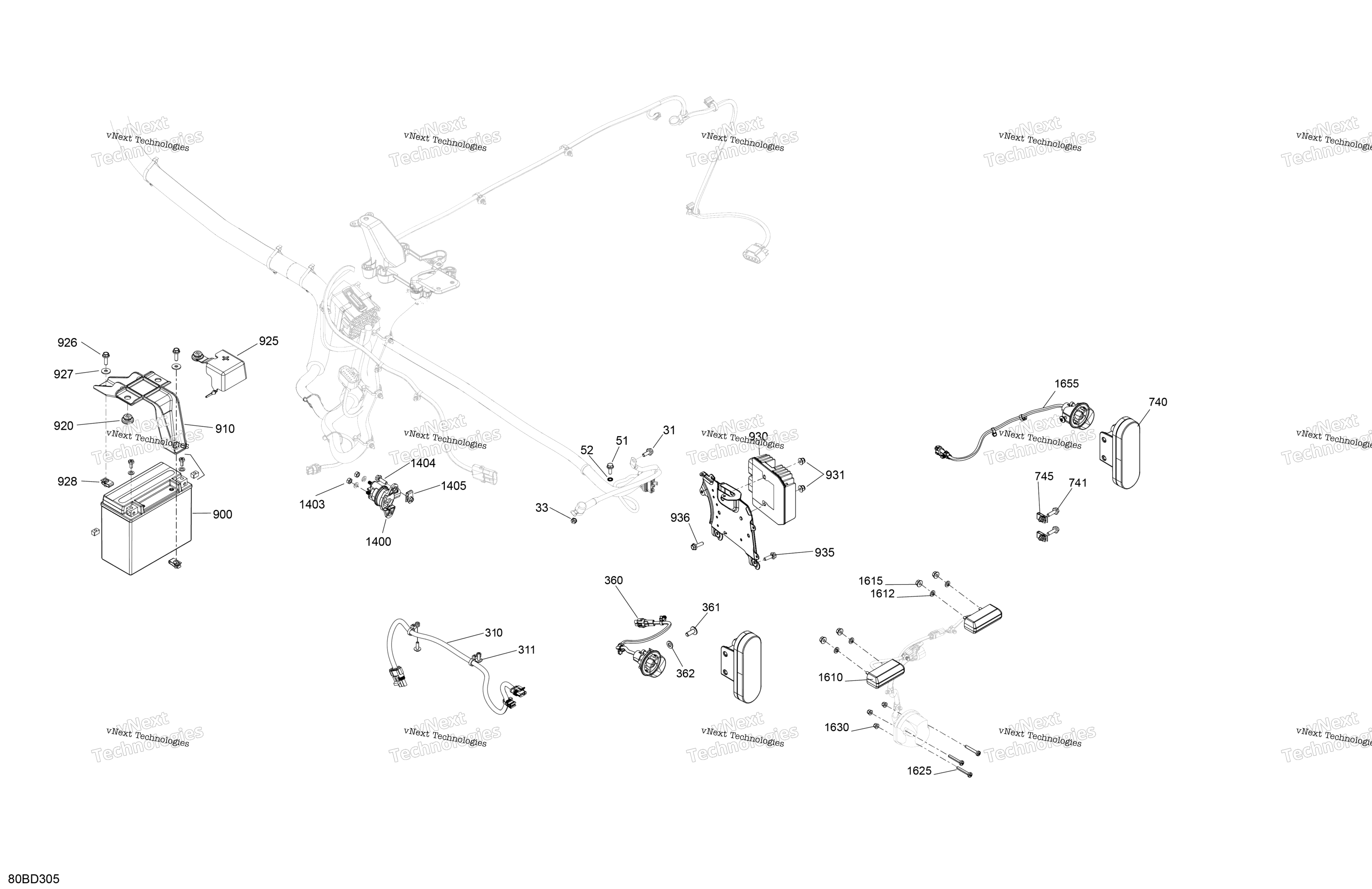 Электрооборудование - Rear Section