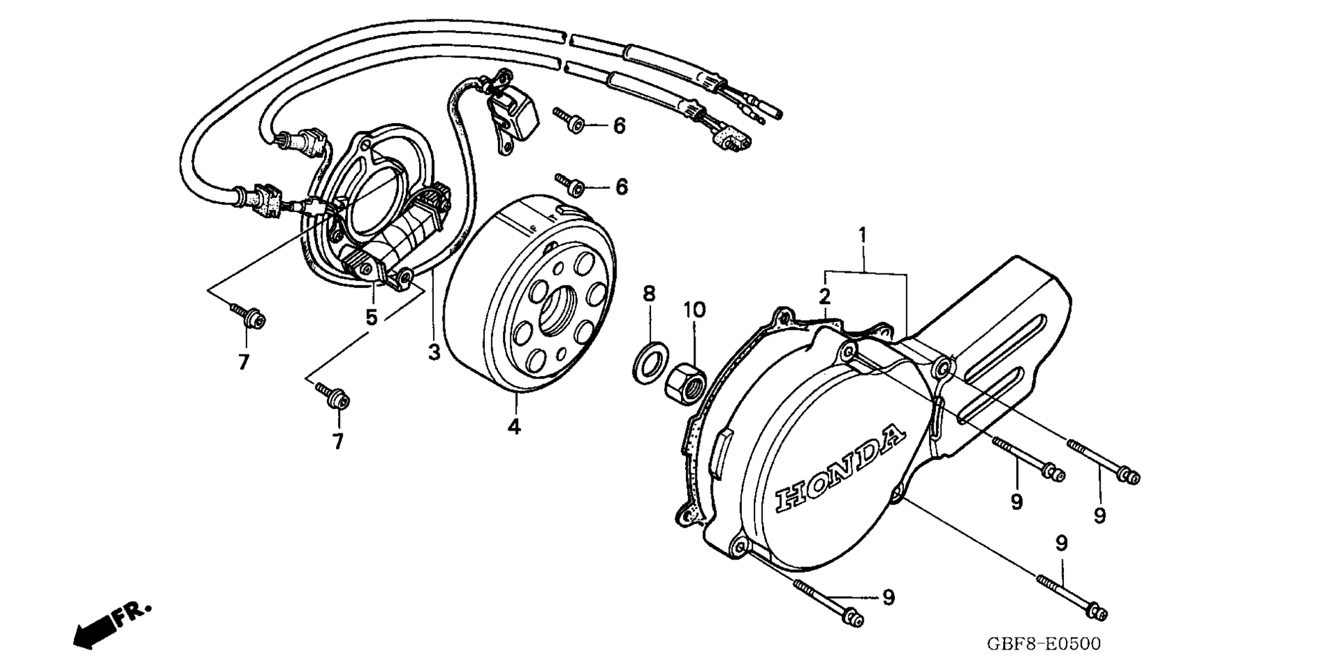 LEFT CRANKCASE крышка ('03 '04)