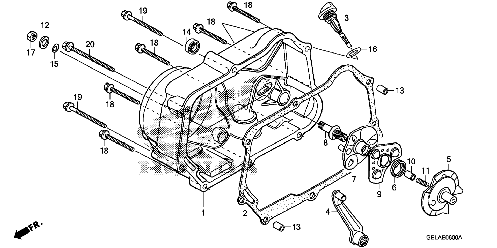 RIGHT CRANKCASE крышка