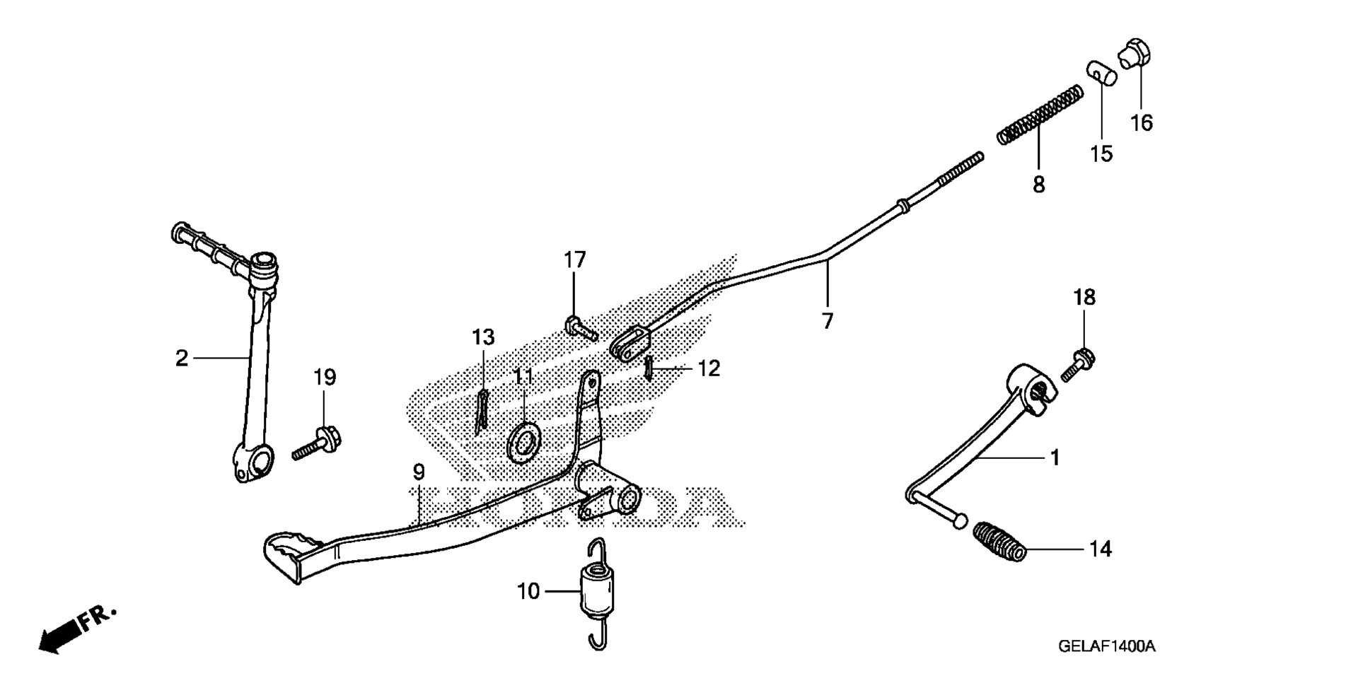 Тормоз PEDAL / KICK STARTER ARM