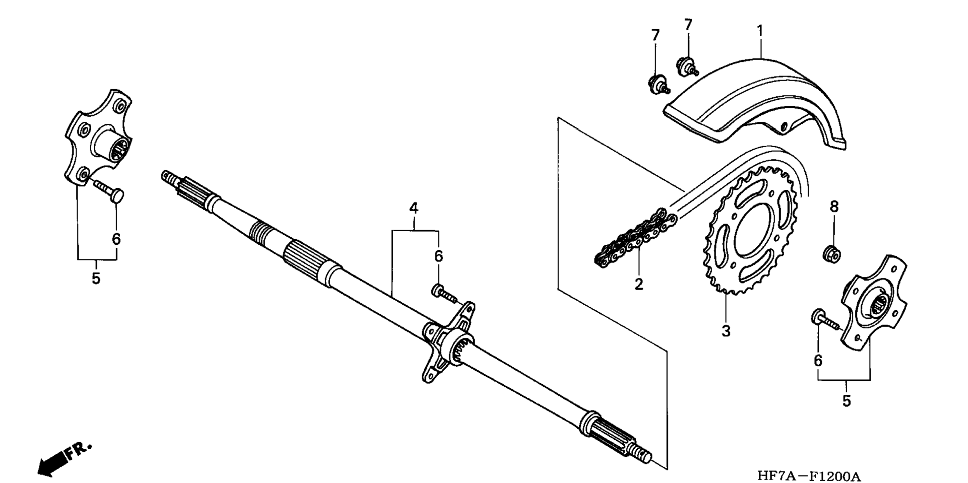 Задняя часть Wheel Axle
