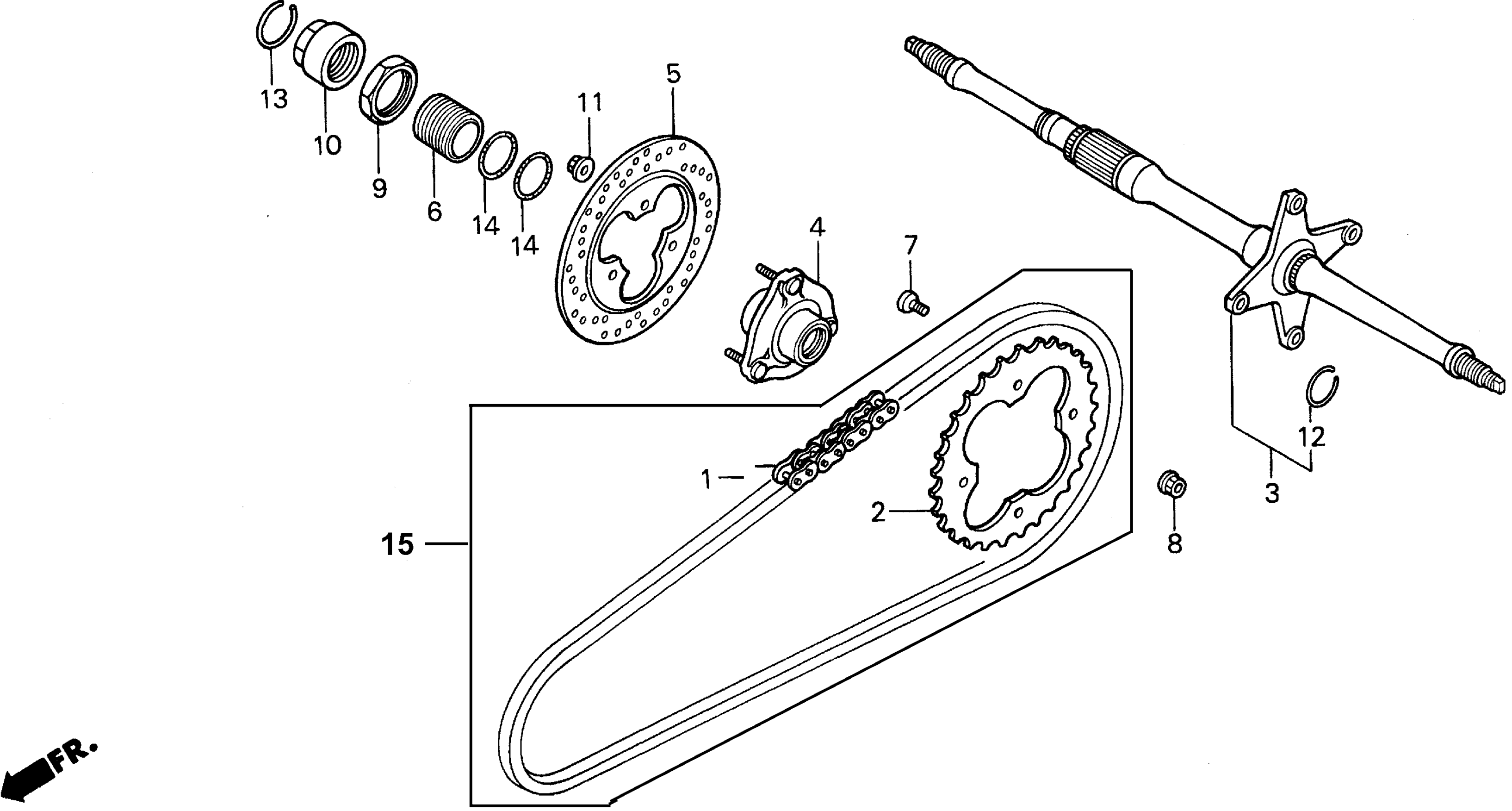 Задняя часть Wheel Axle