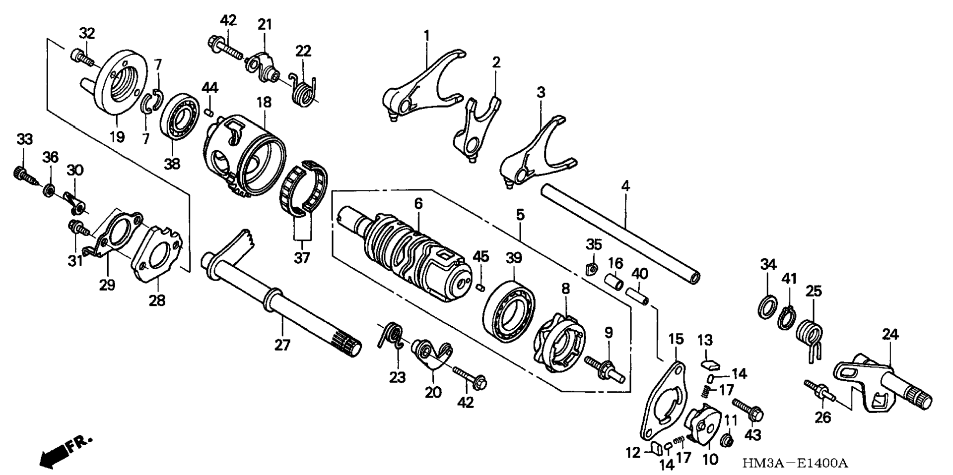 GEARSHIFT DRUM (TRX300EX'01 '06)