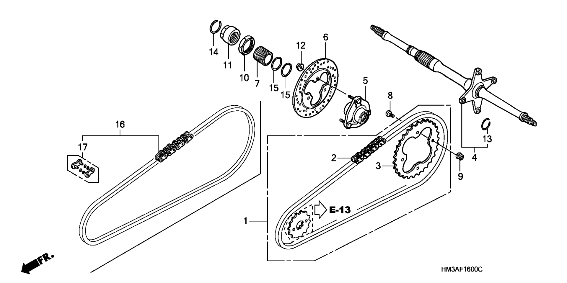 Задняя часть Wheel Axle
