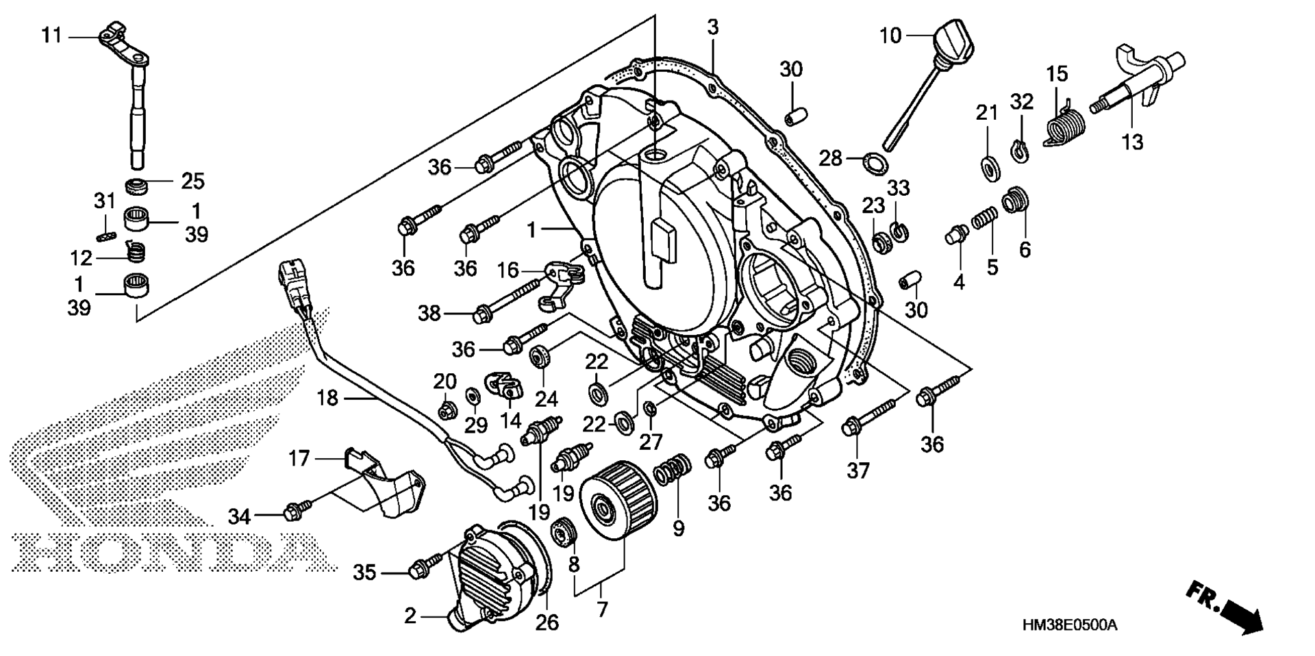 RIGHT CRANKCASE крышка