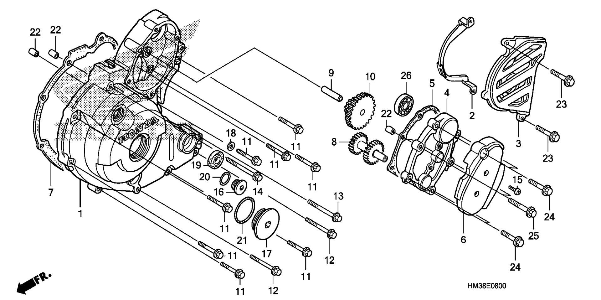 Left Crankcase крышка