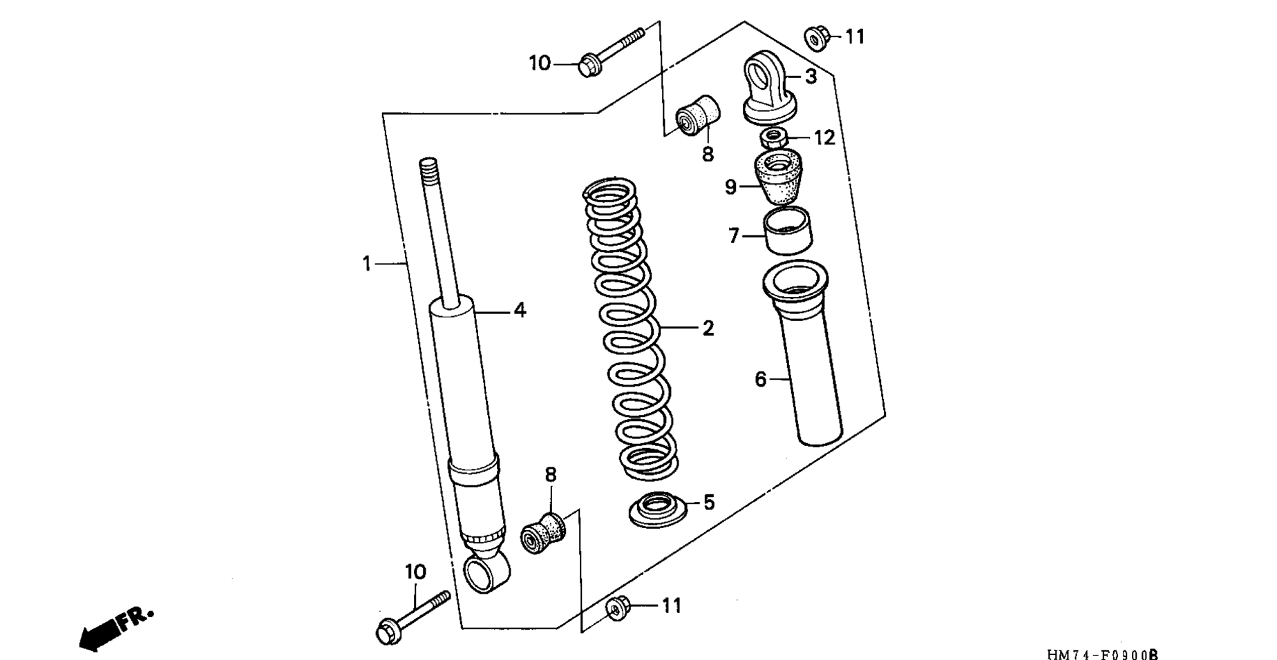 Передняя часть SHOCK ABSORBER