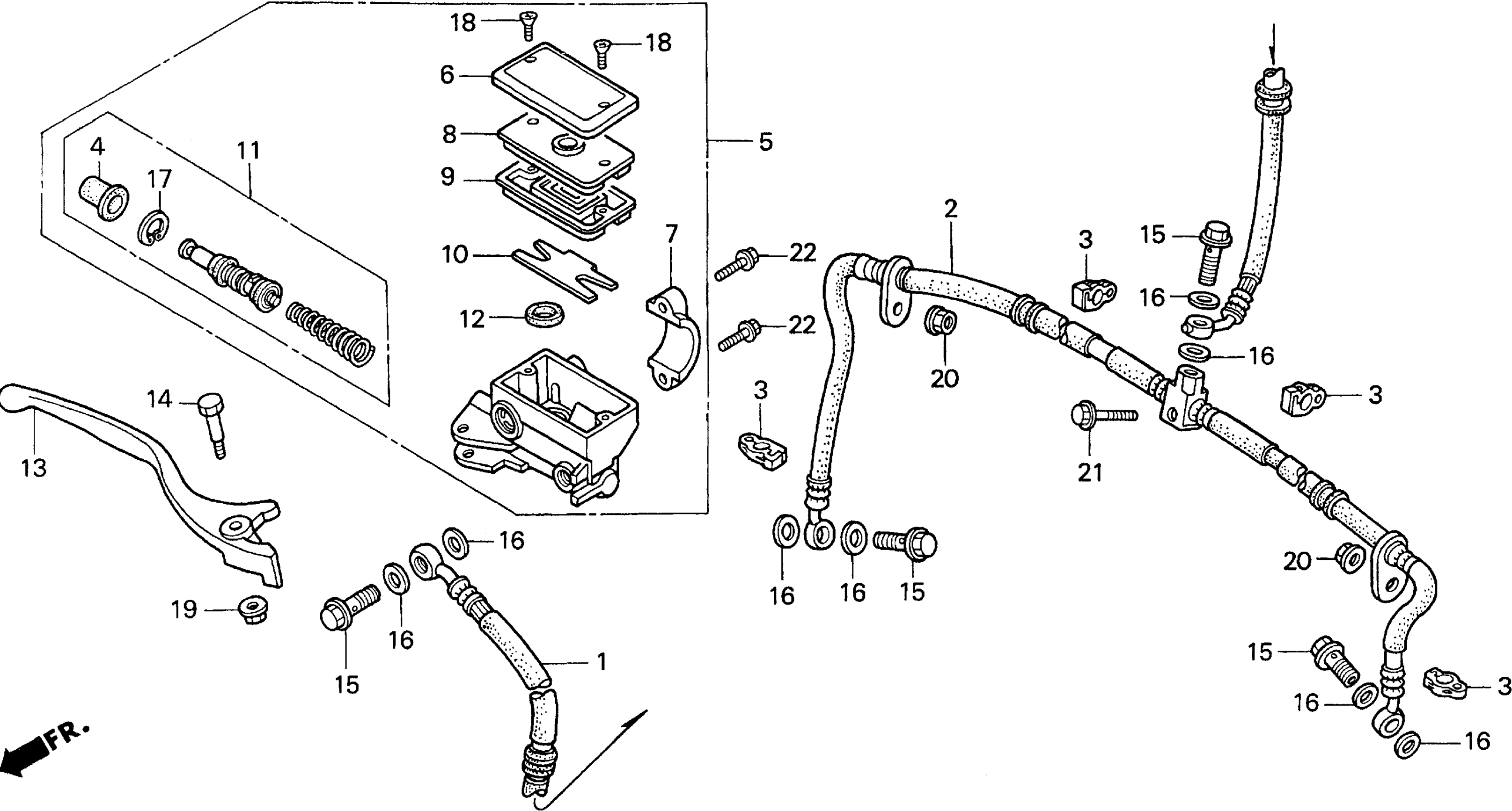 Передний главный цилиндр тормоза