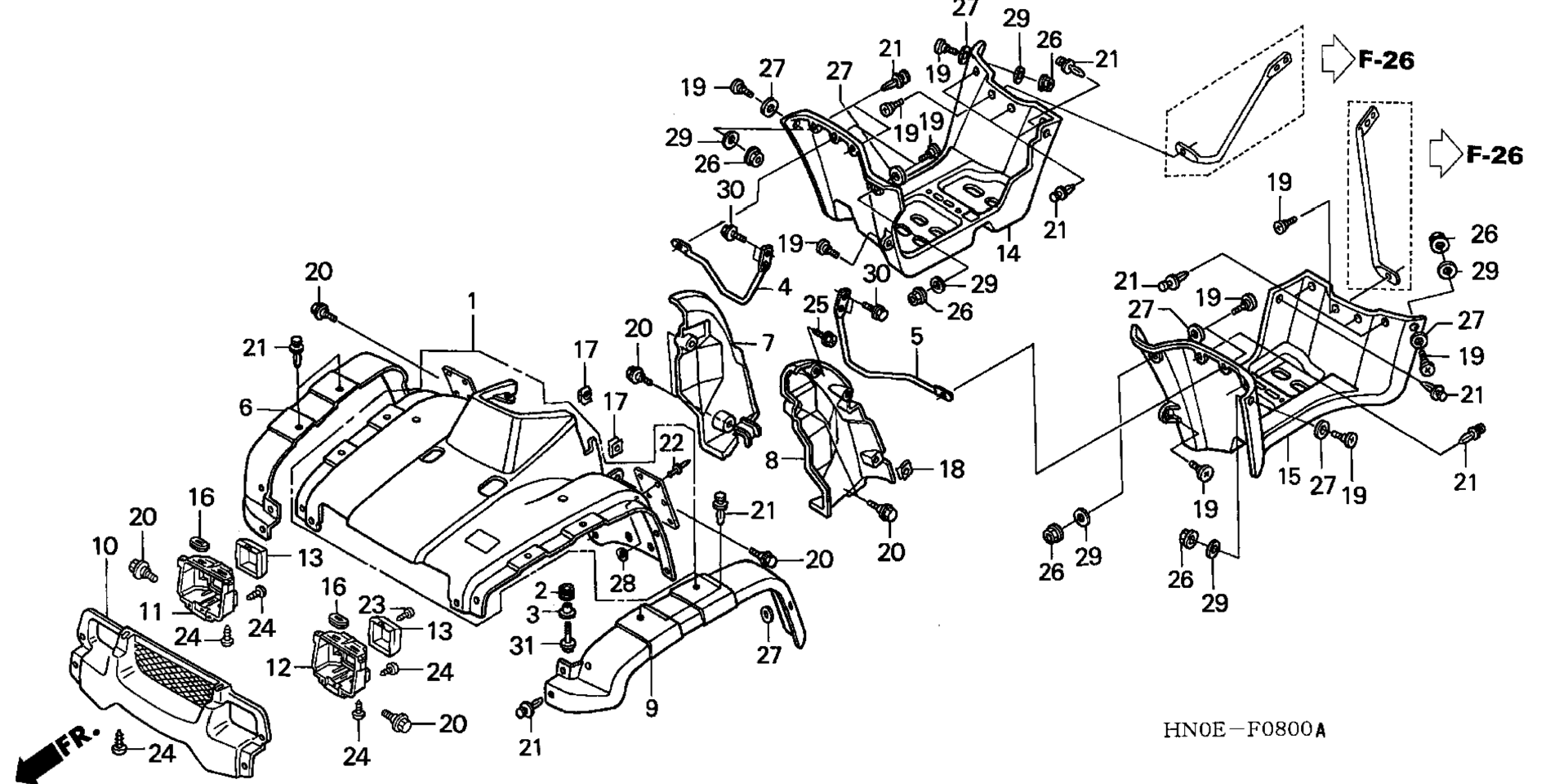 Переднее крыло (TRX450FE)